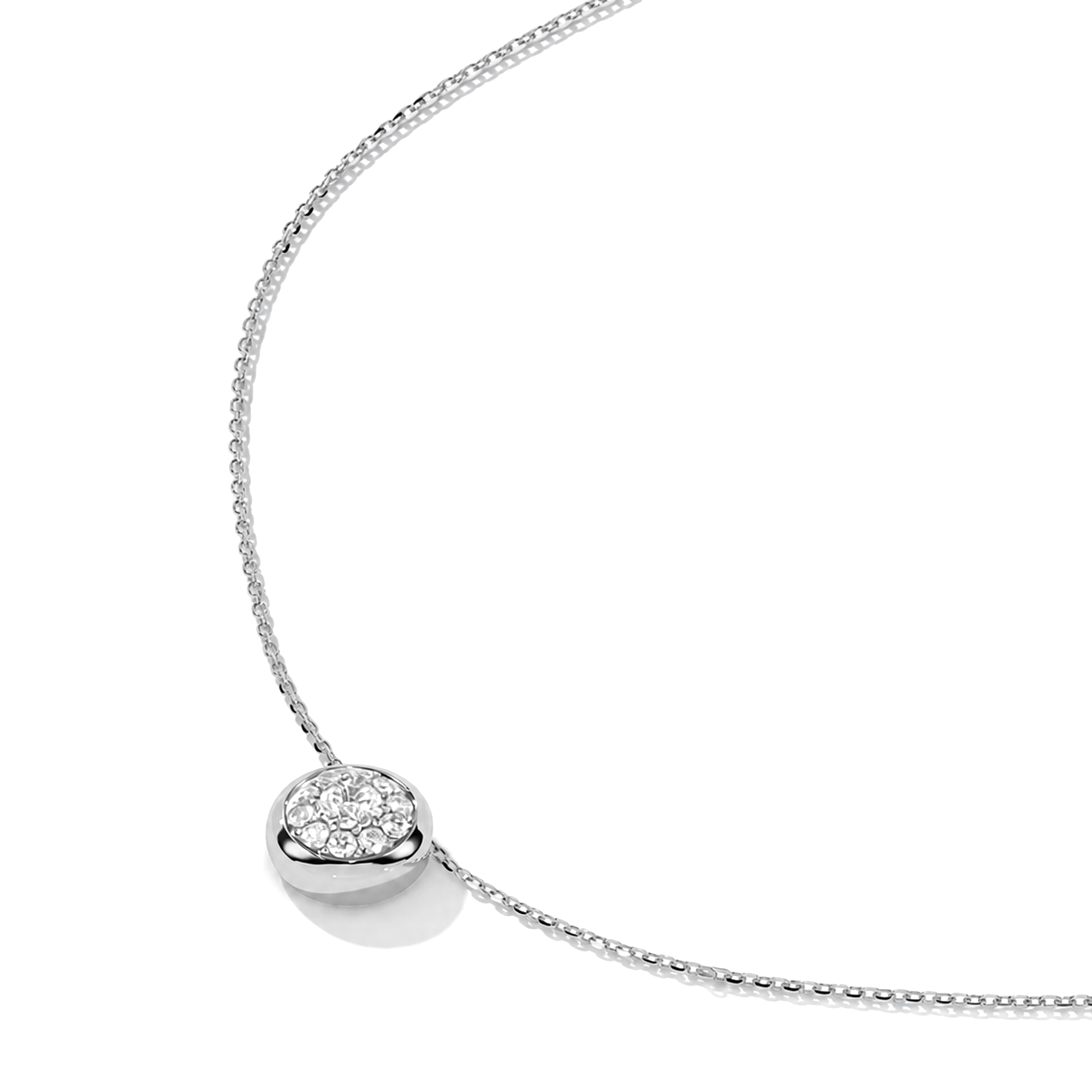 Céphise 18K Gold Bezel Round Necklace