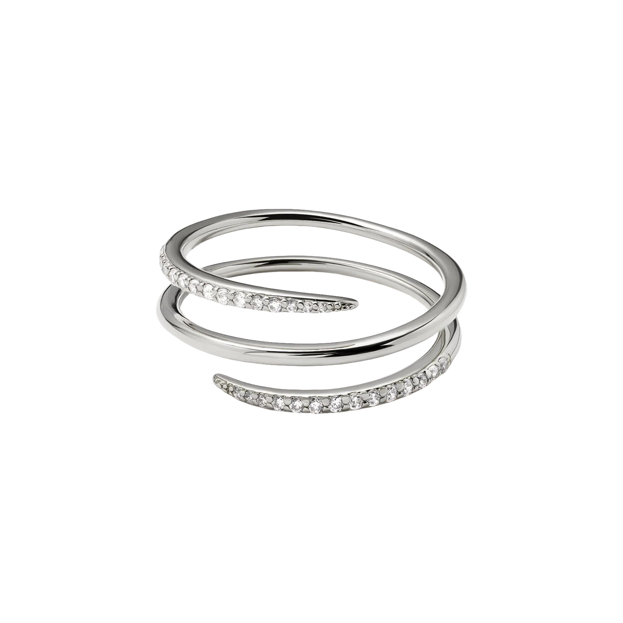 Claudianne 18K Gold Triple Spiral Wrap Open Ring