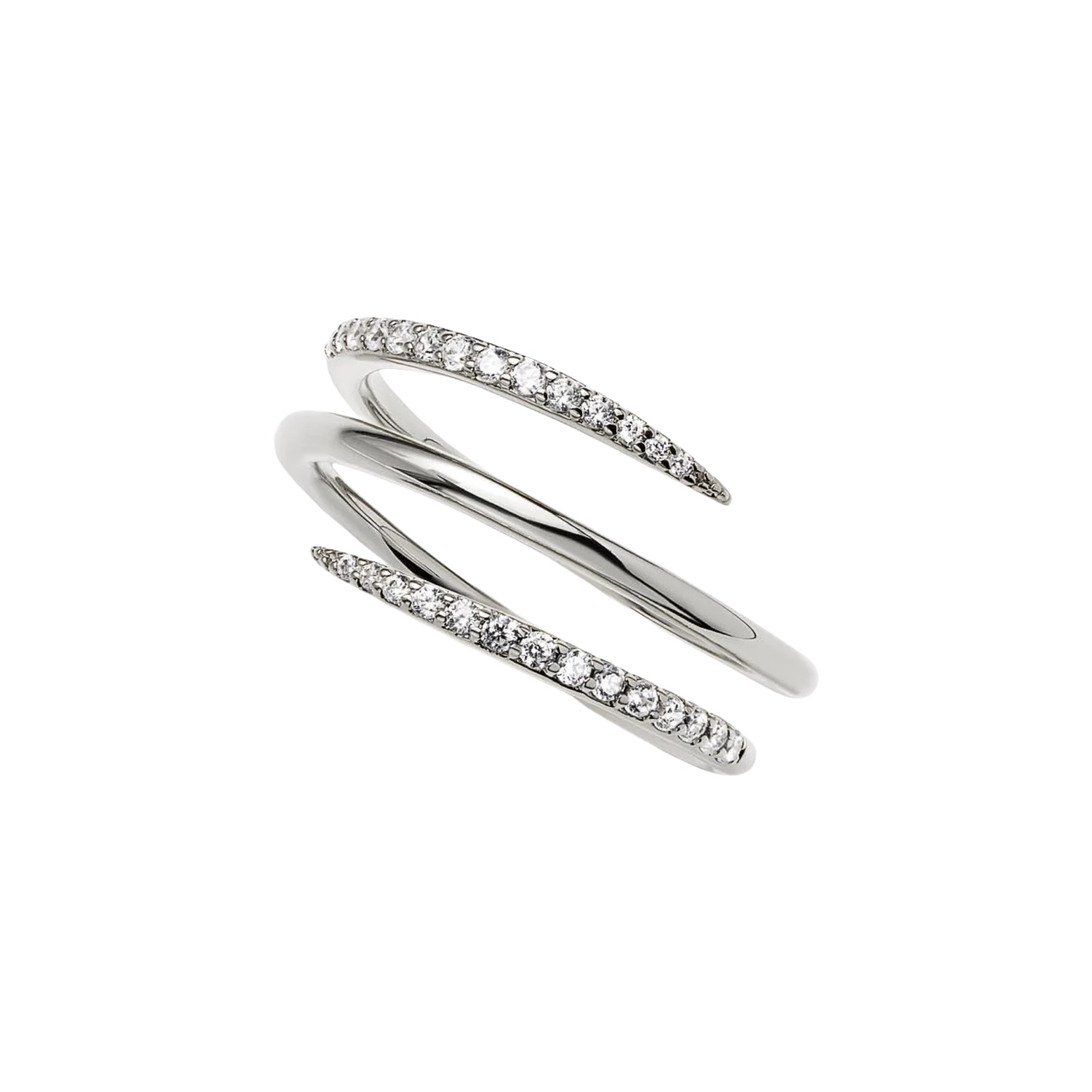 Claudianne 18K Gold Triple Spiral Wrap Open Ring