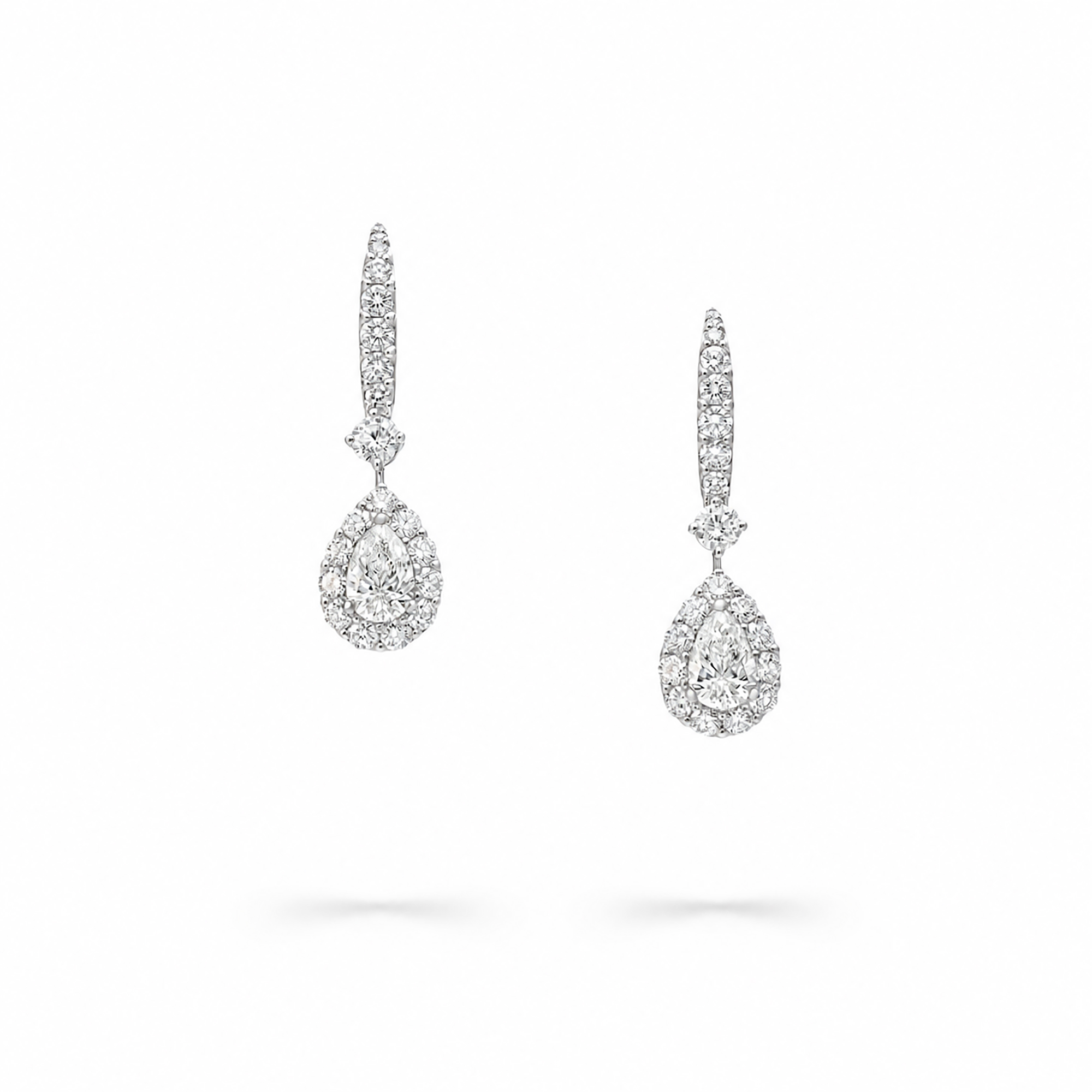 Délicieuse White Teardrop Drop Earrings