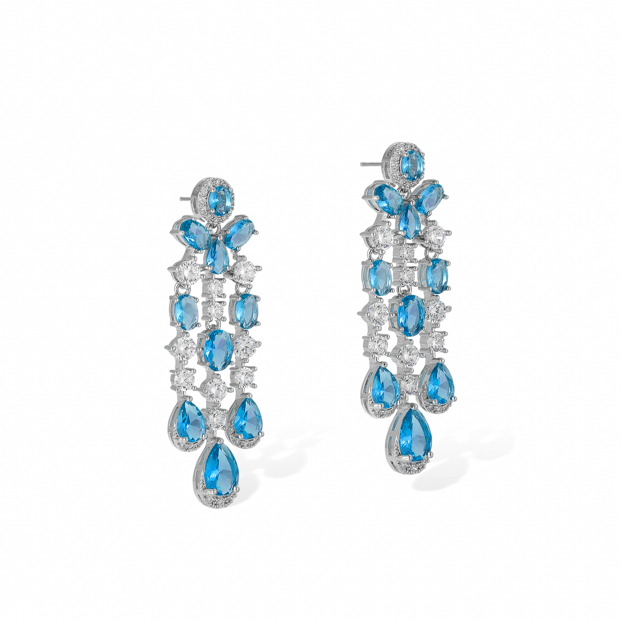Daggard Green Teardrop Oval Drop Earrings & Necklace Set