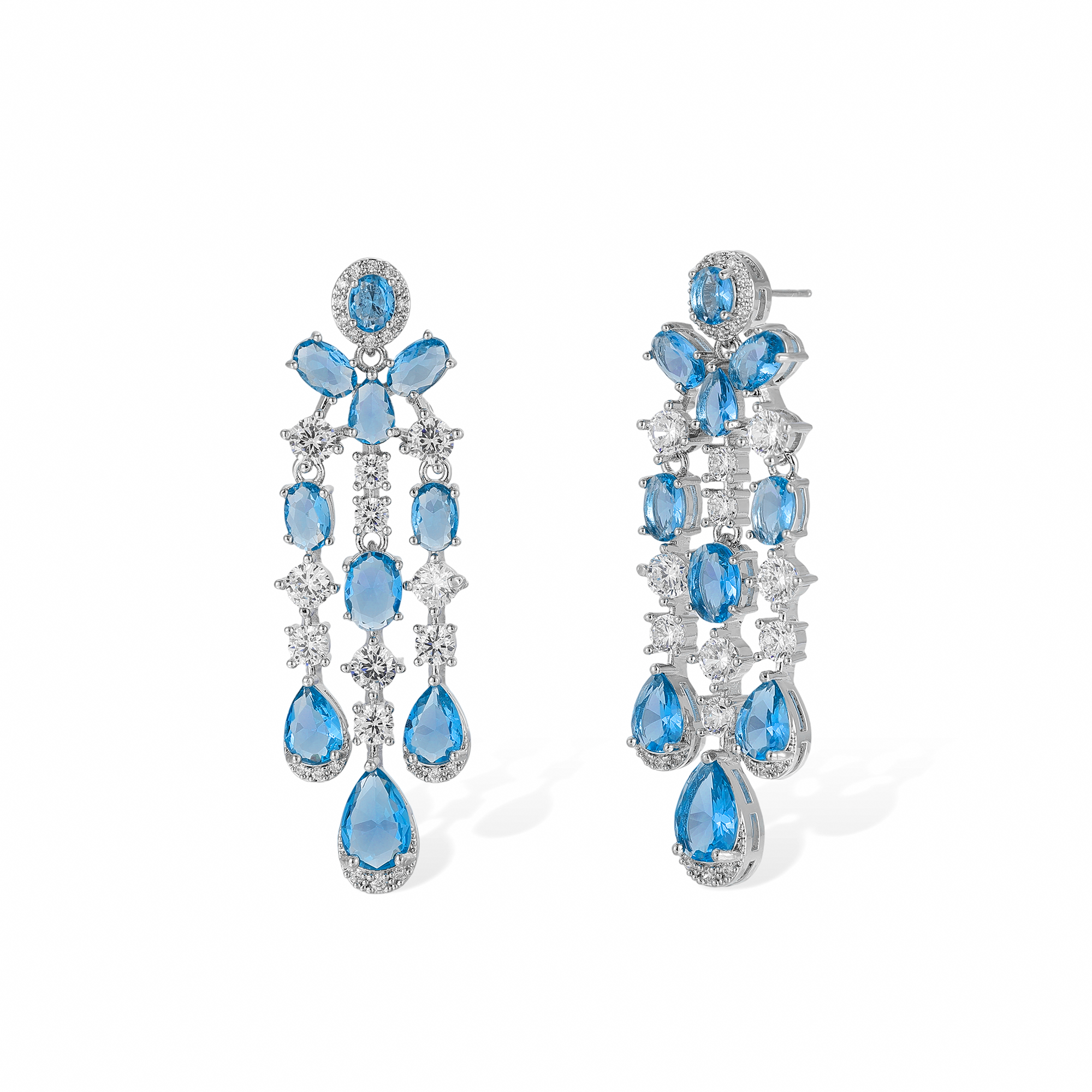 Daggard Green Teardrop Oval Drop Earrings & Necklace Set
