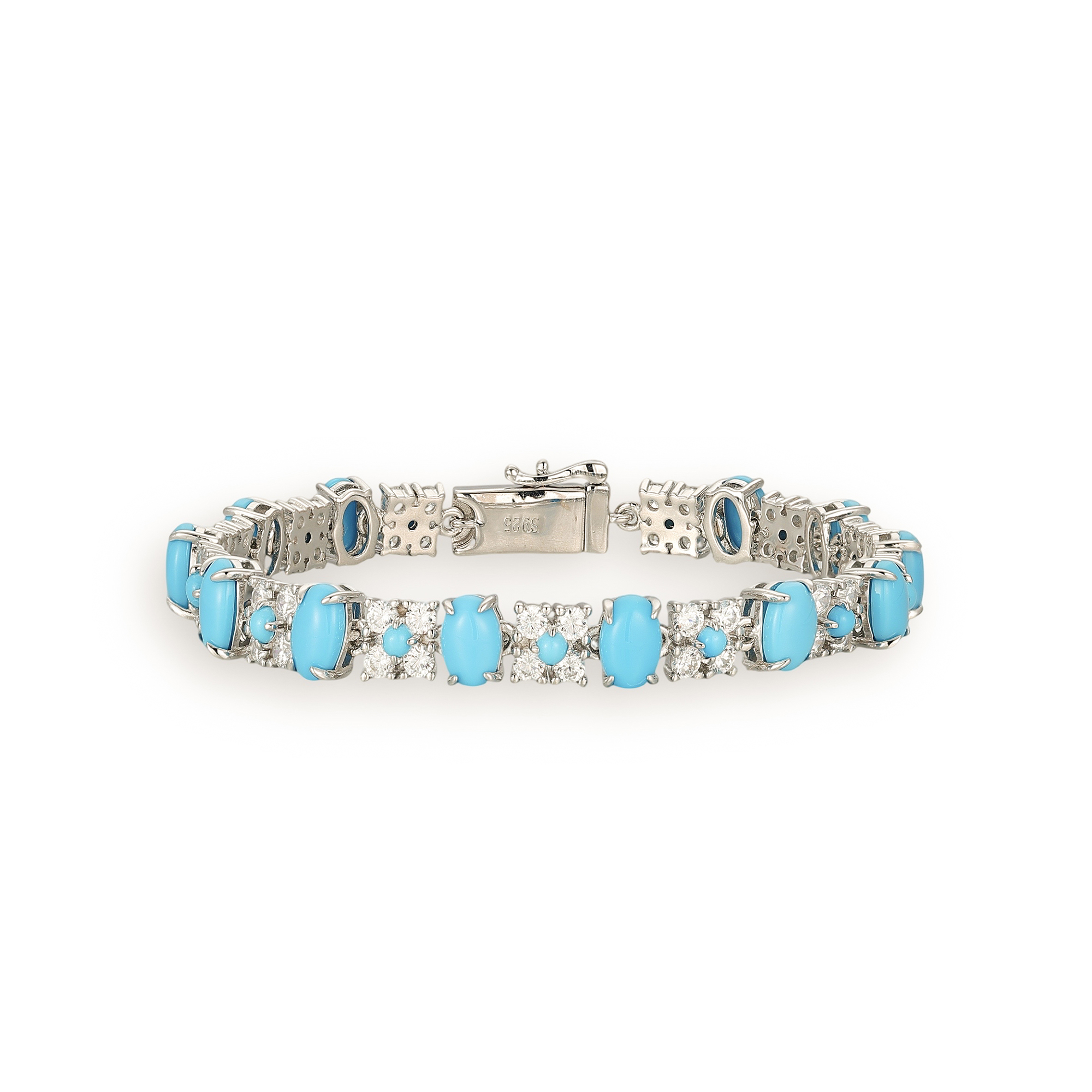 Dieudonnée Turquoise Oval Square Bracelet