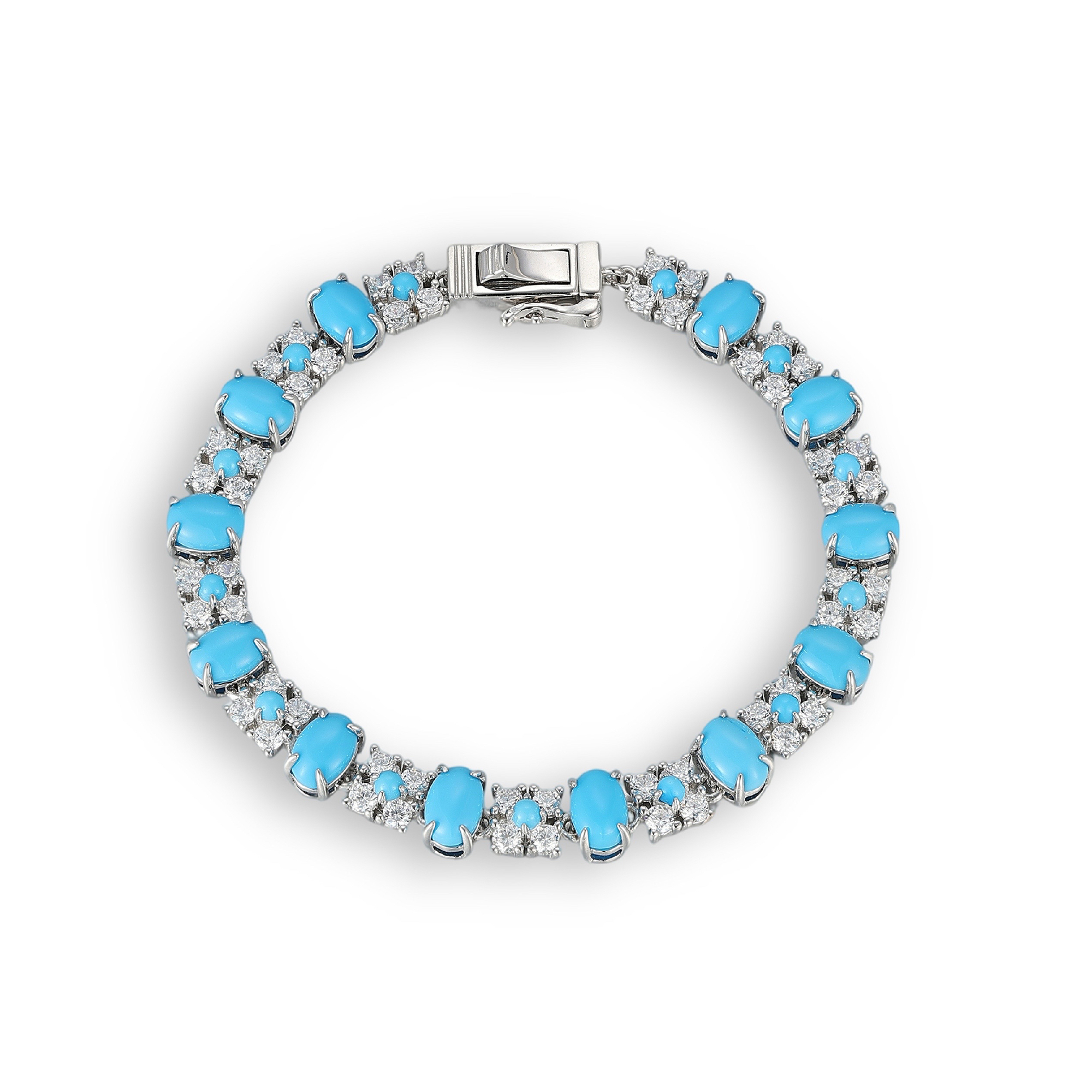 Dieudonnée Turquoise Oval Square Bracelet