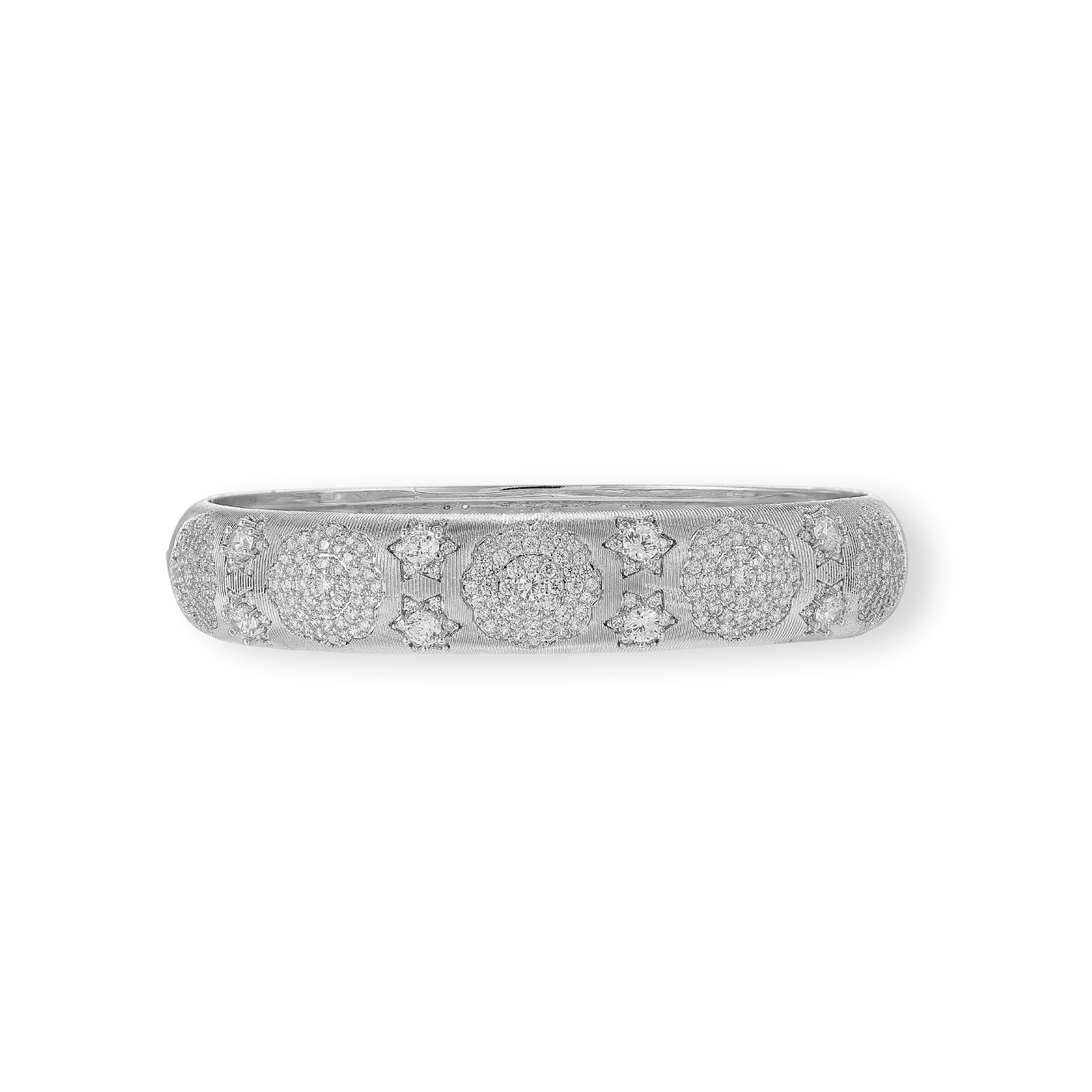 Dieudonnet 16K Gold Starburst Floral Bangle