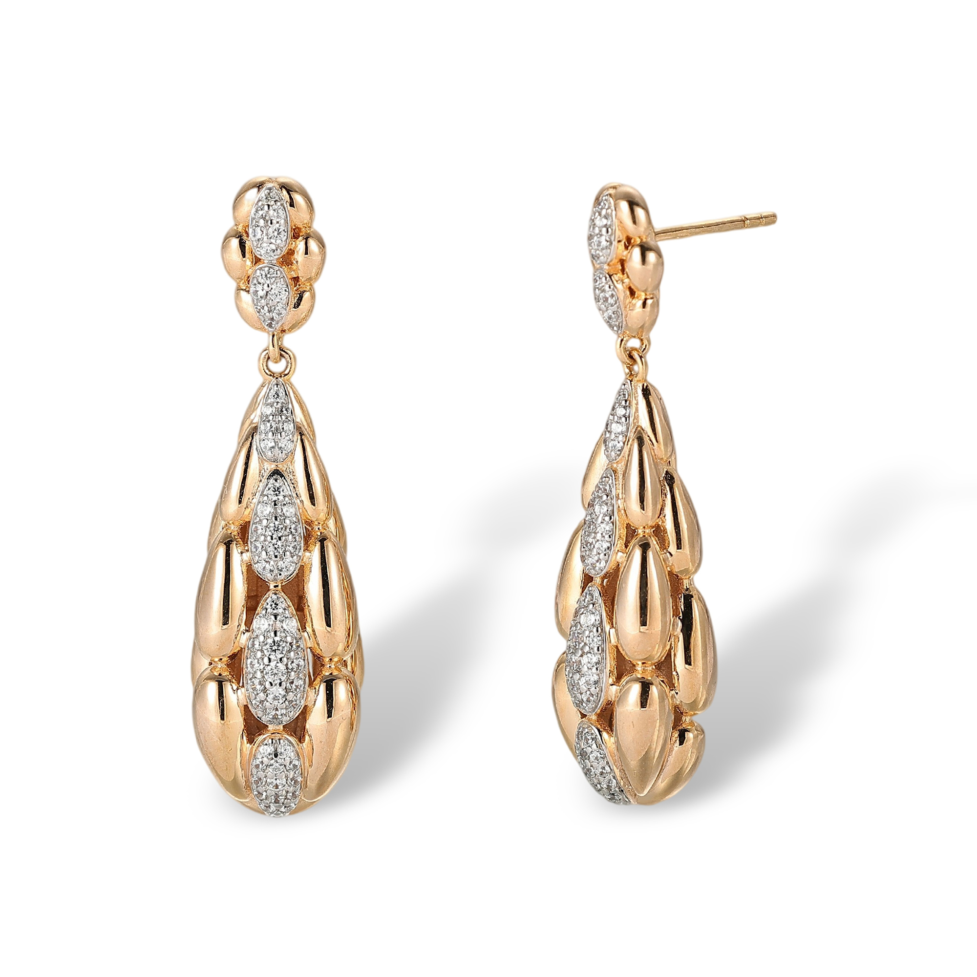 Dilys 18K Gold Woven Teardrop Drop Earrings