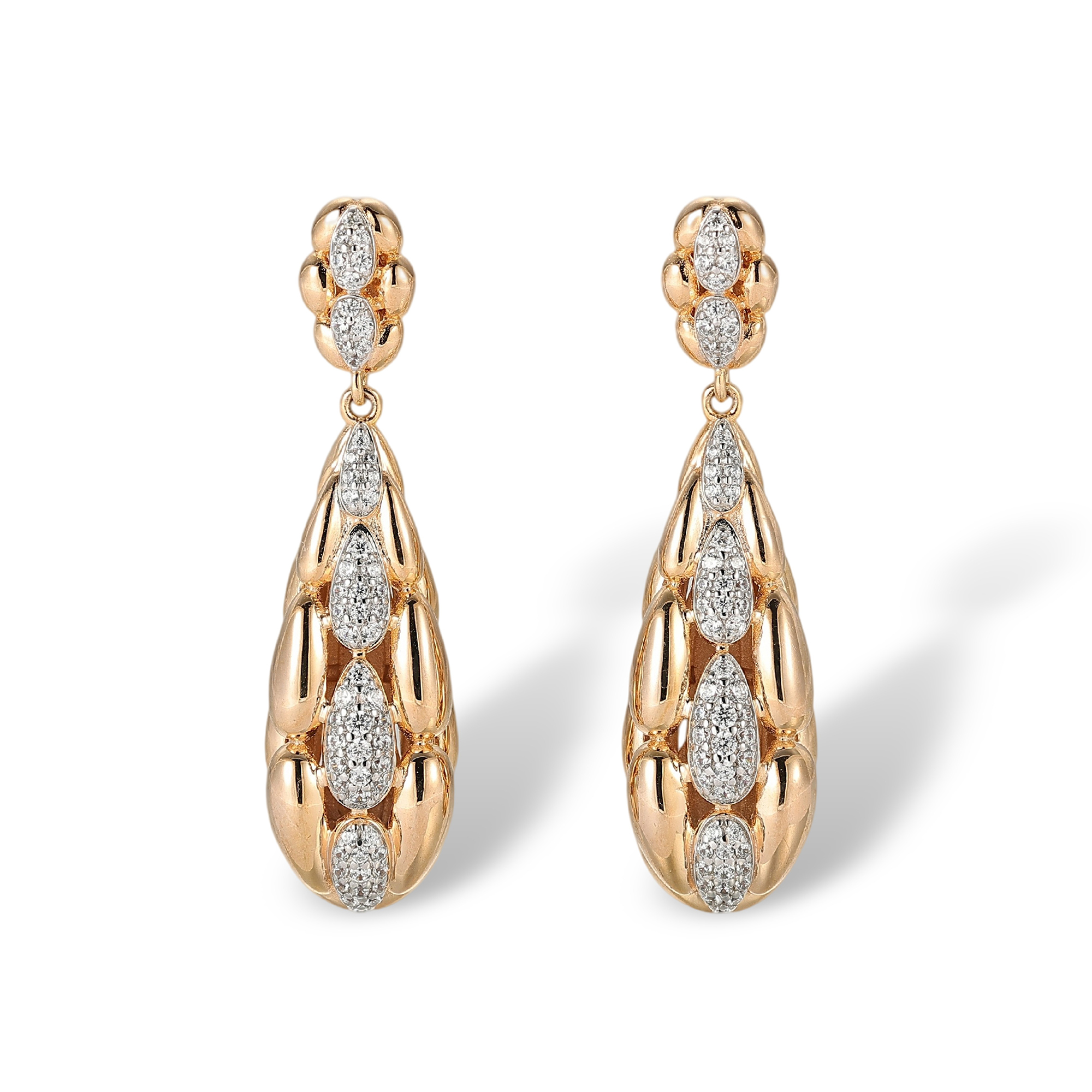 Dilys 18K Gold Woven Teardrop Drop Earrings