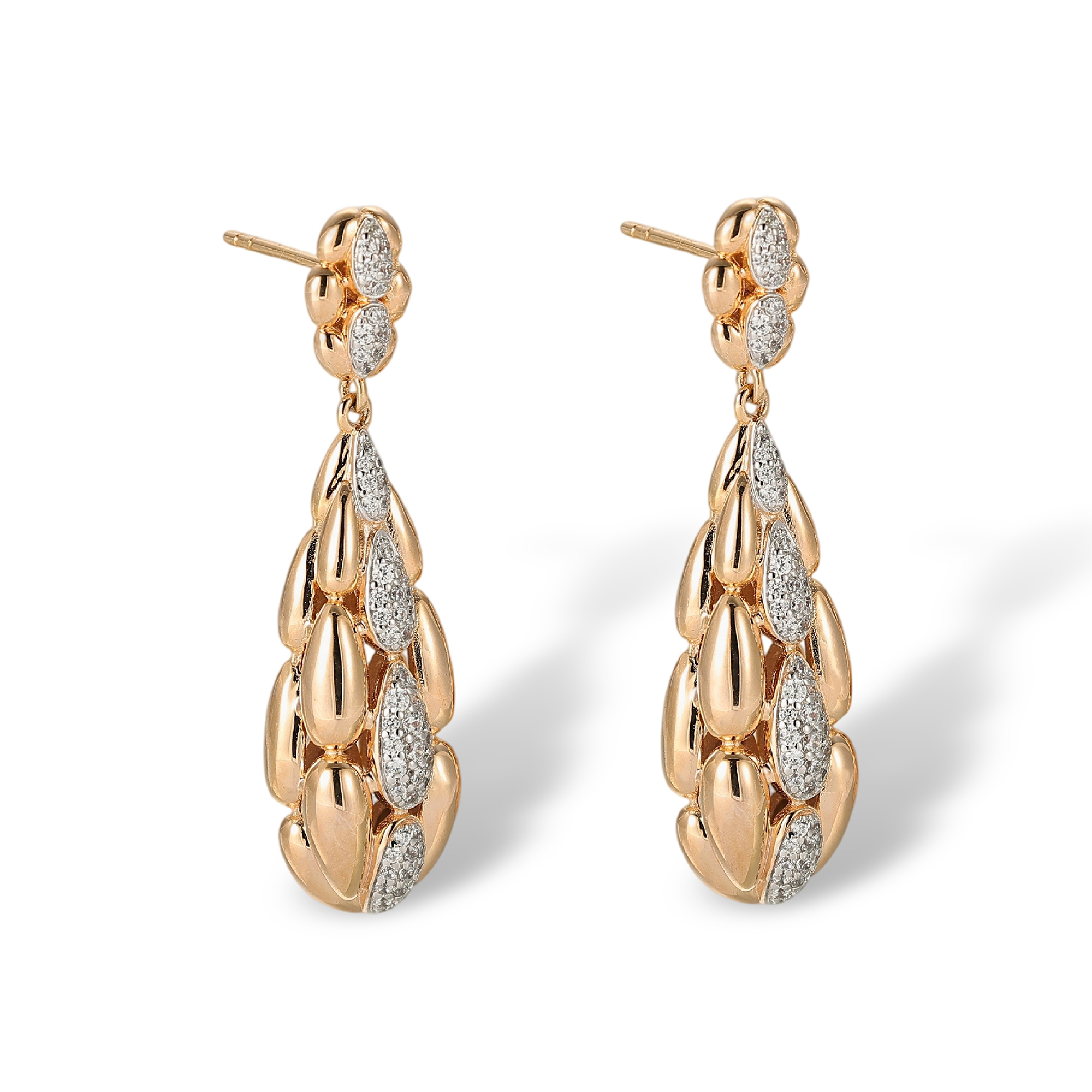 Dilys 18K Gold Woven Teardrop Drop Earrings