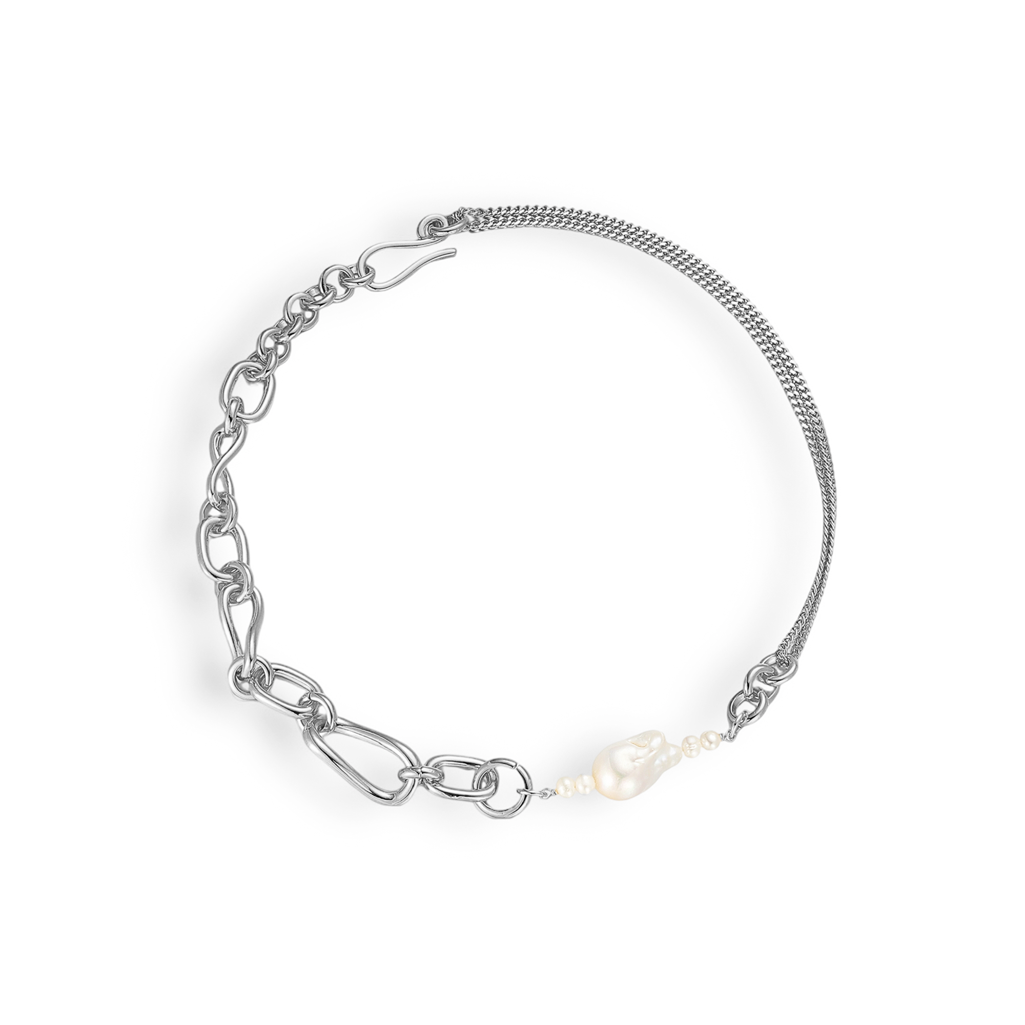 Elisa 18K Gold Asymmetric Baroque Pearl Necklace