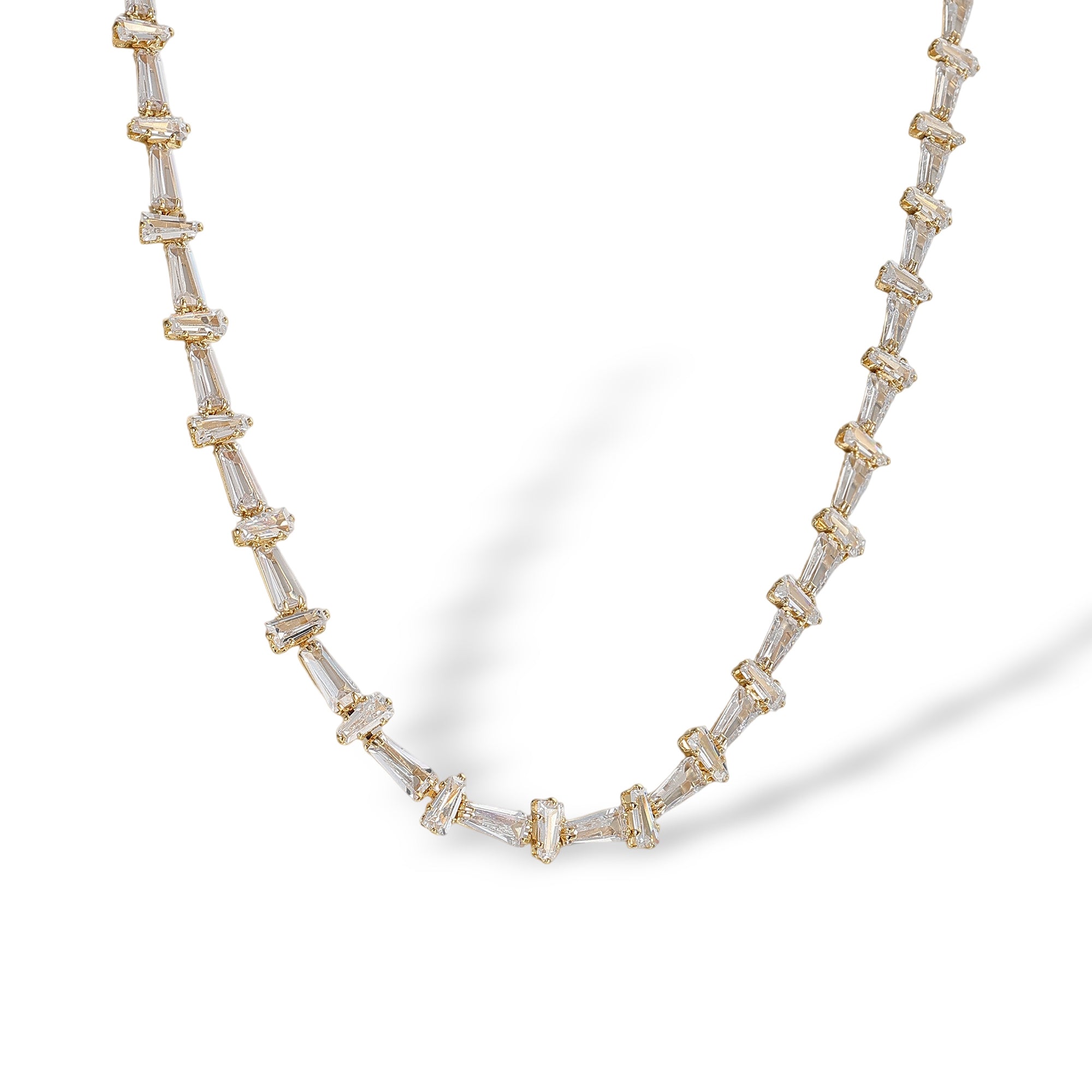 Éstelline 14K Gold Trapezoid Necklace