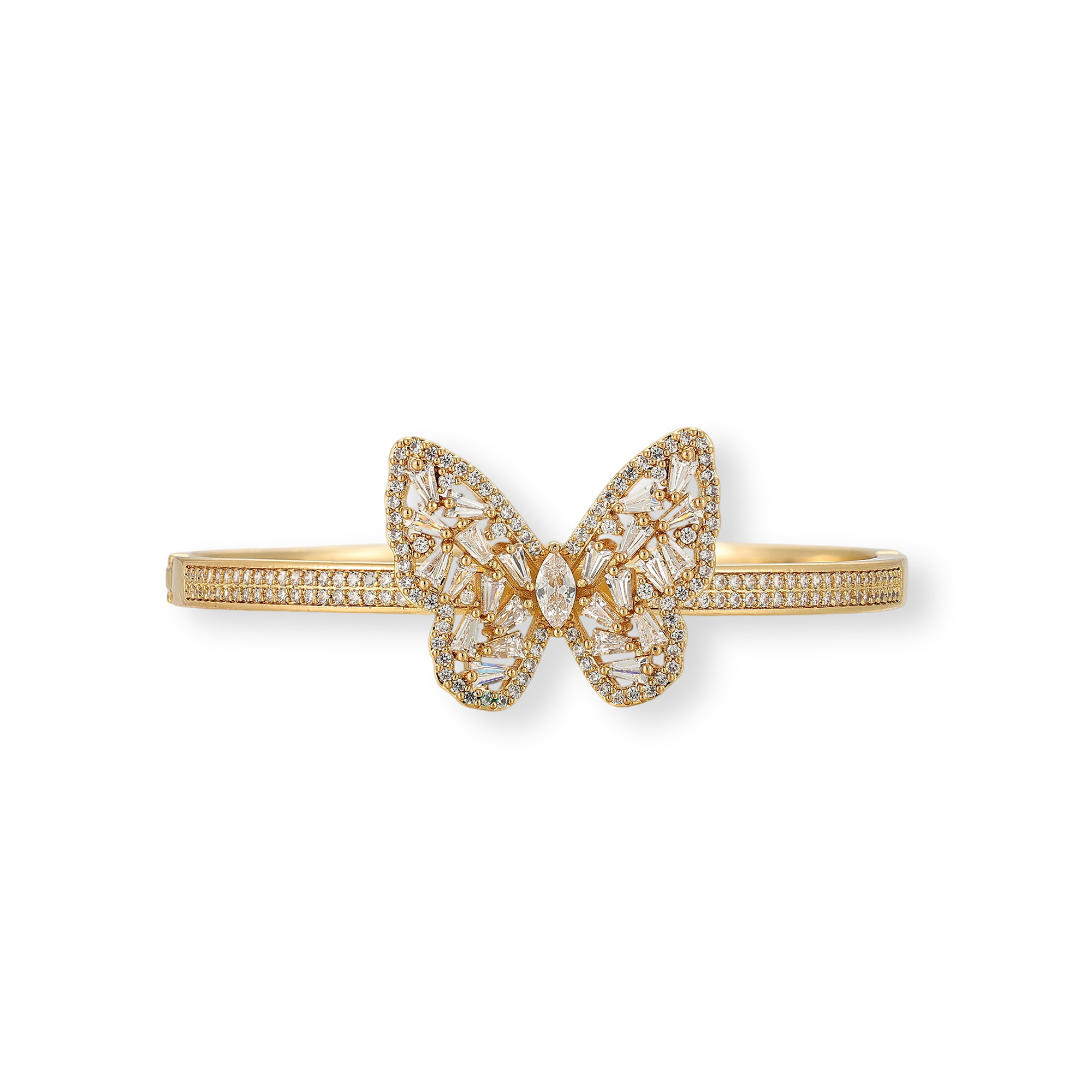 Eulalie 16K Gold Butterfly Bangle