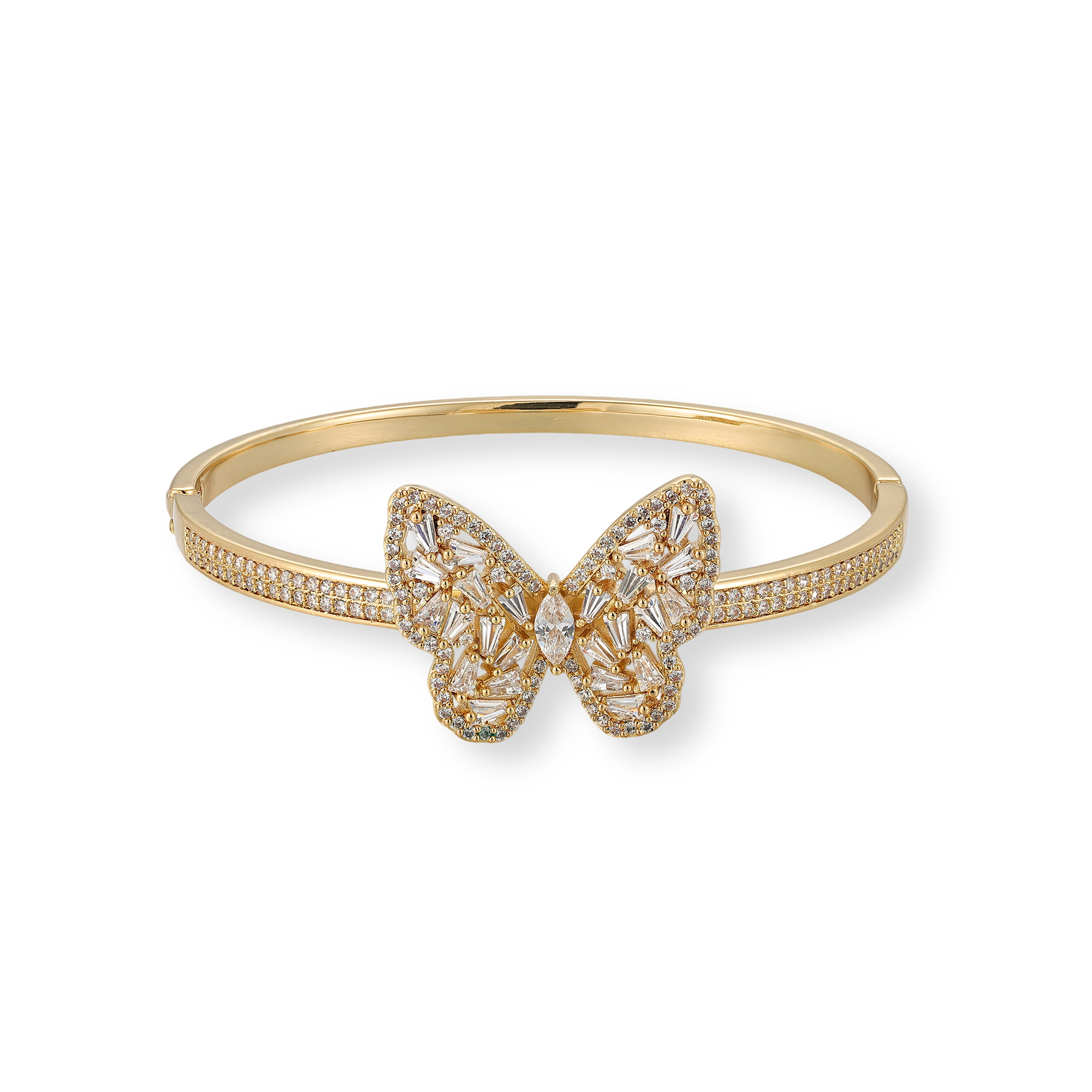 Eulalie 16K Gold Butterfly Bangle