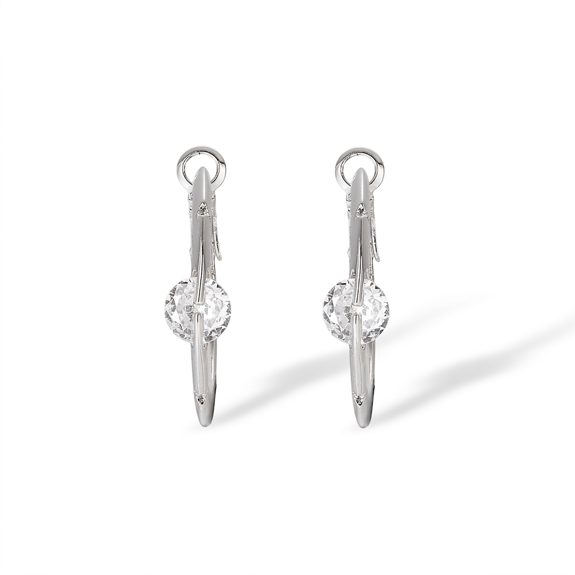 Falkhild 14K Gold Movable Round Hoop Earrings