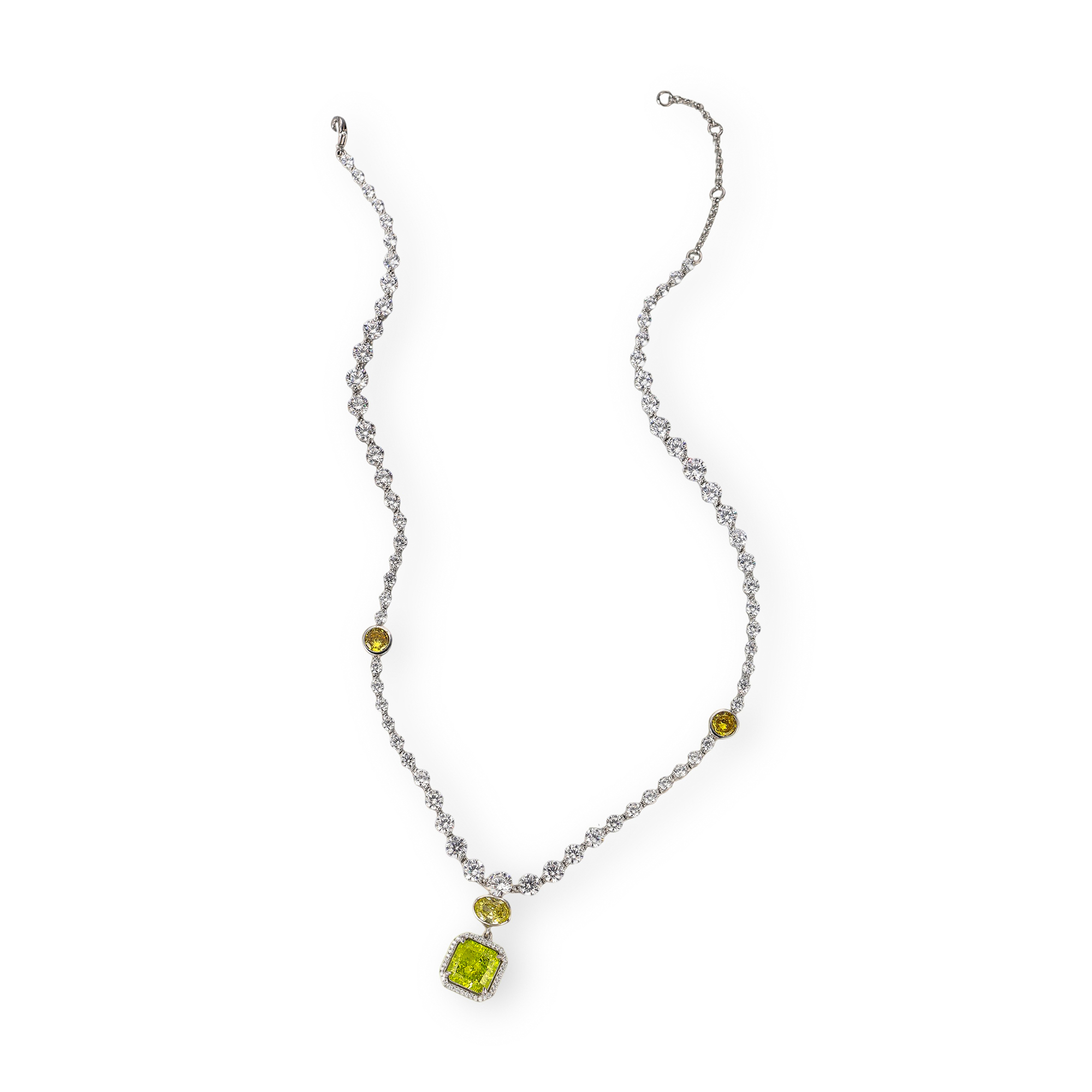 Fatima Green Square Necklace