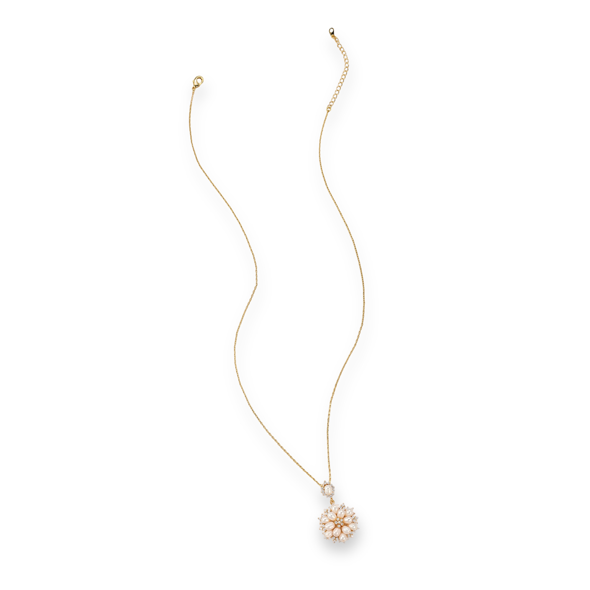 Fébria 18K Gold Pearl Floral Necklace