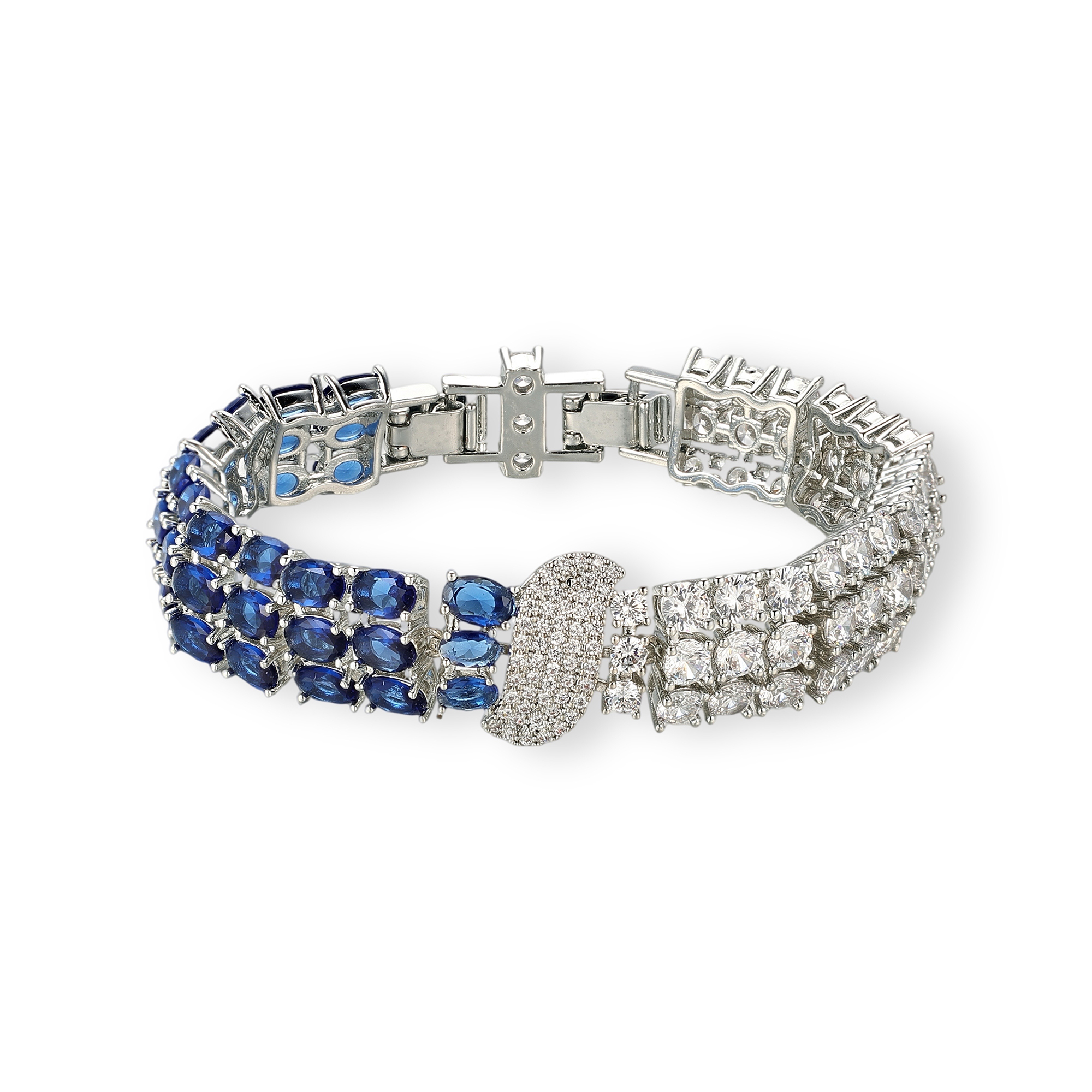 Francine Three-Row Oval Round Bracelet