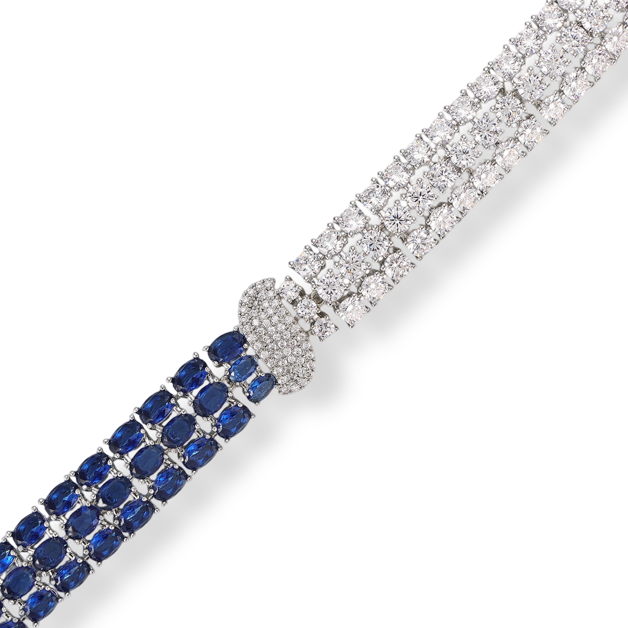 Francine Three-Row Oval Round Bracelet