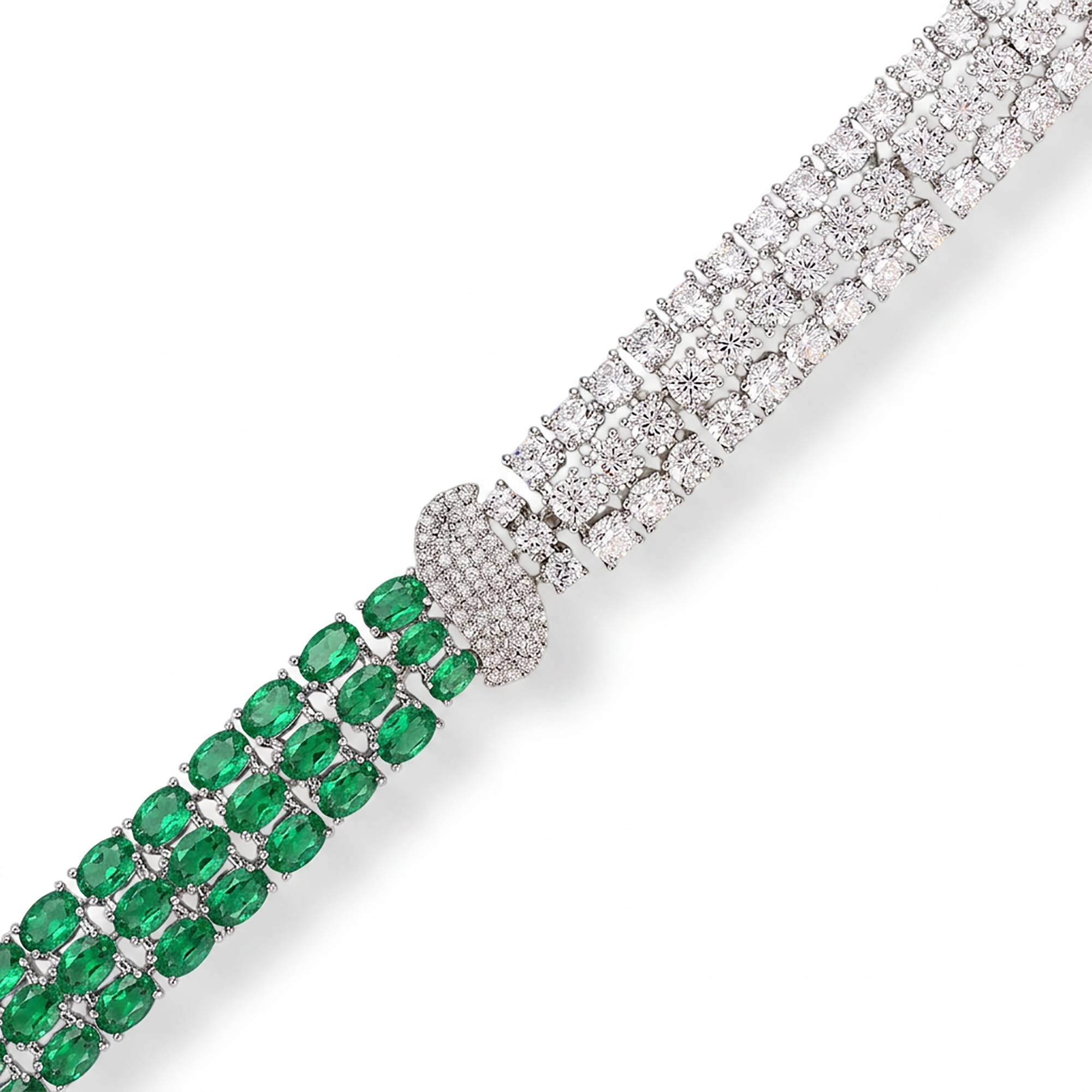 Francine Three-Row Oval Round Bracelet
