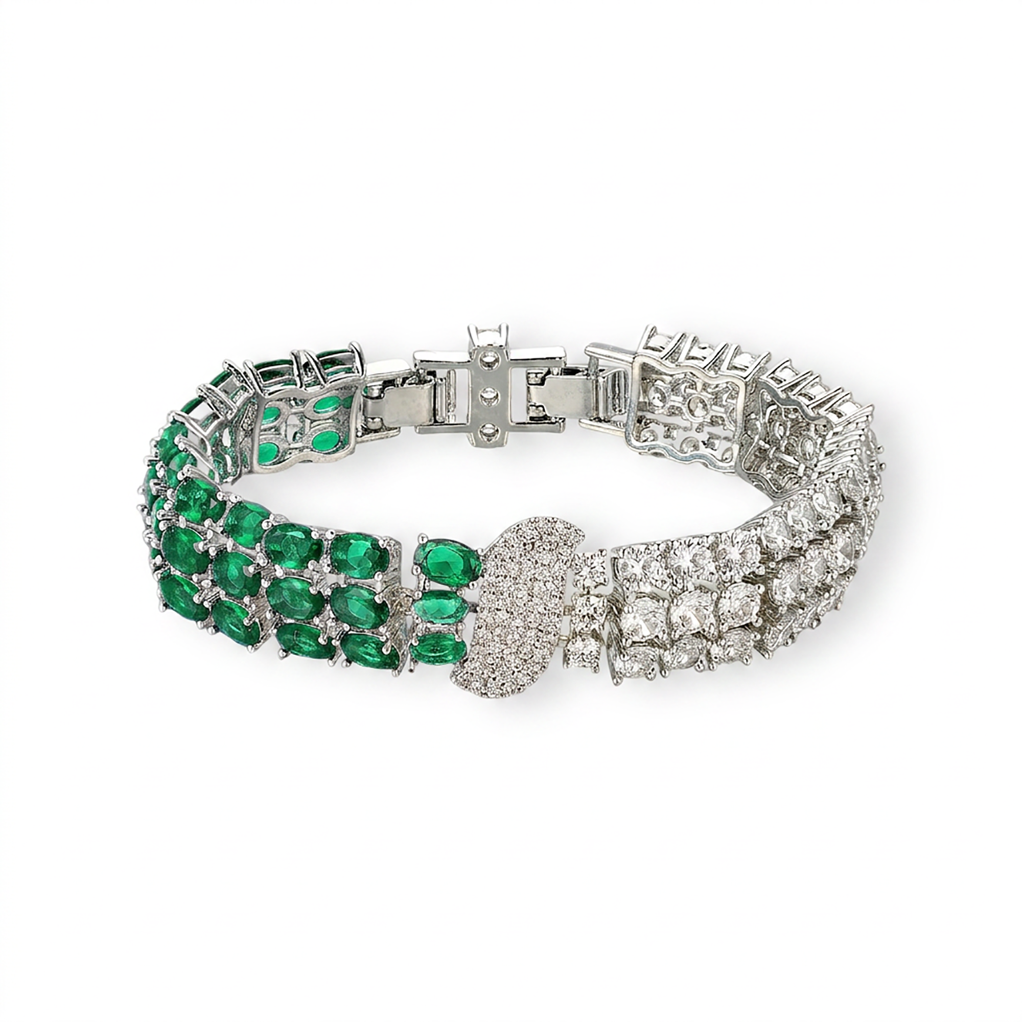 Francine Three-Row Oval Round Bracelet