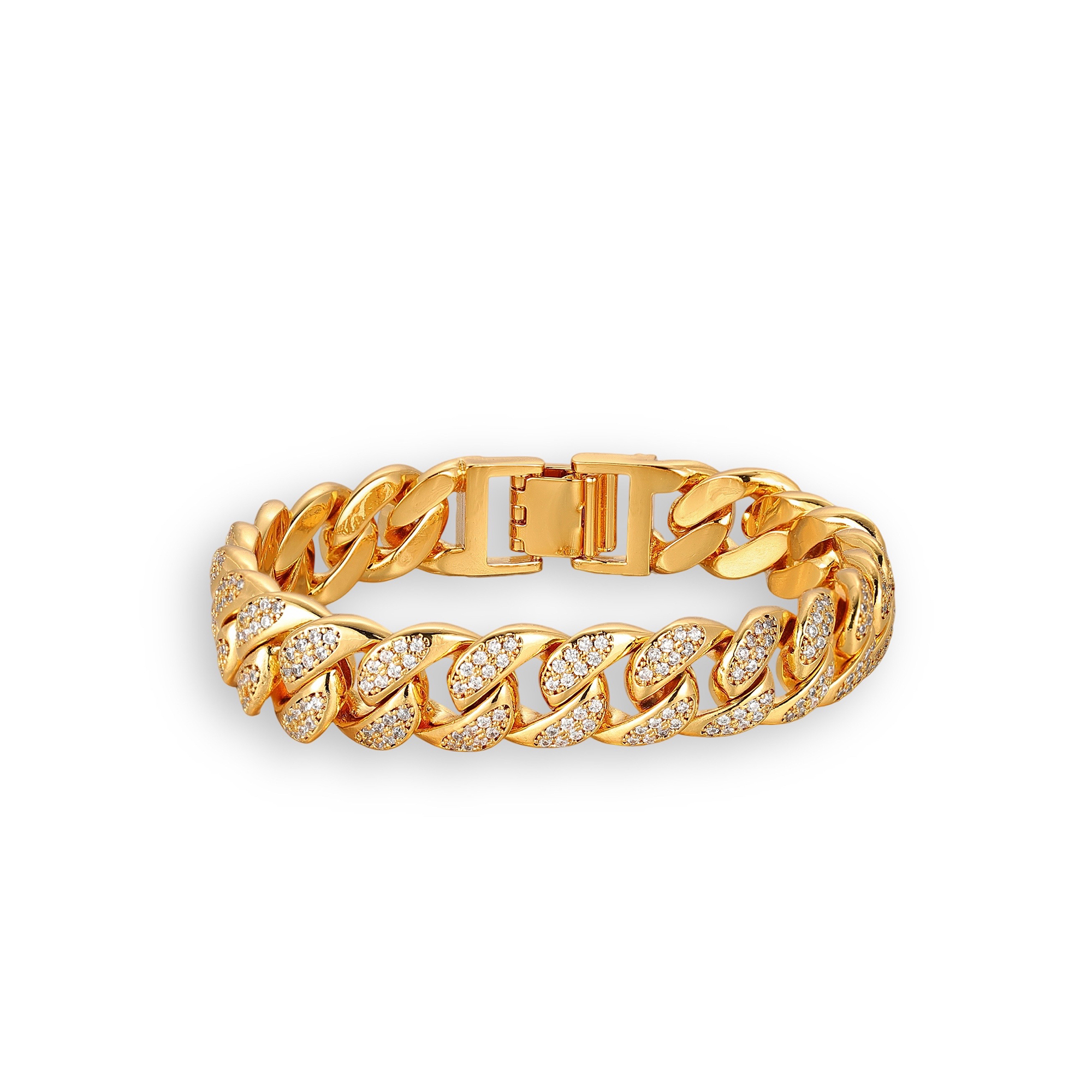 Gloriande 18K Gold Cuban Link Bracelet