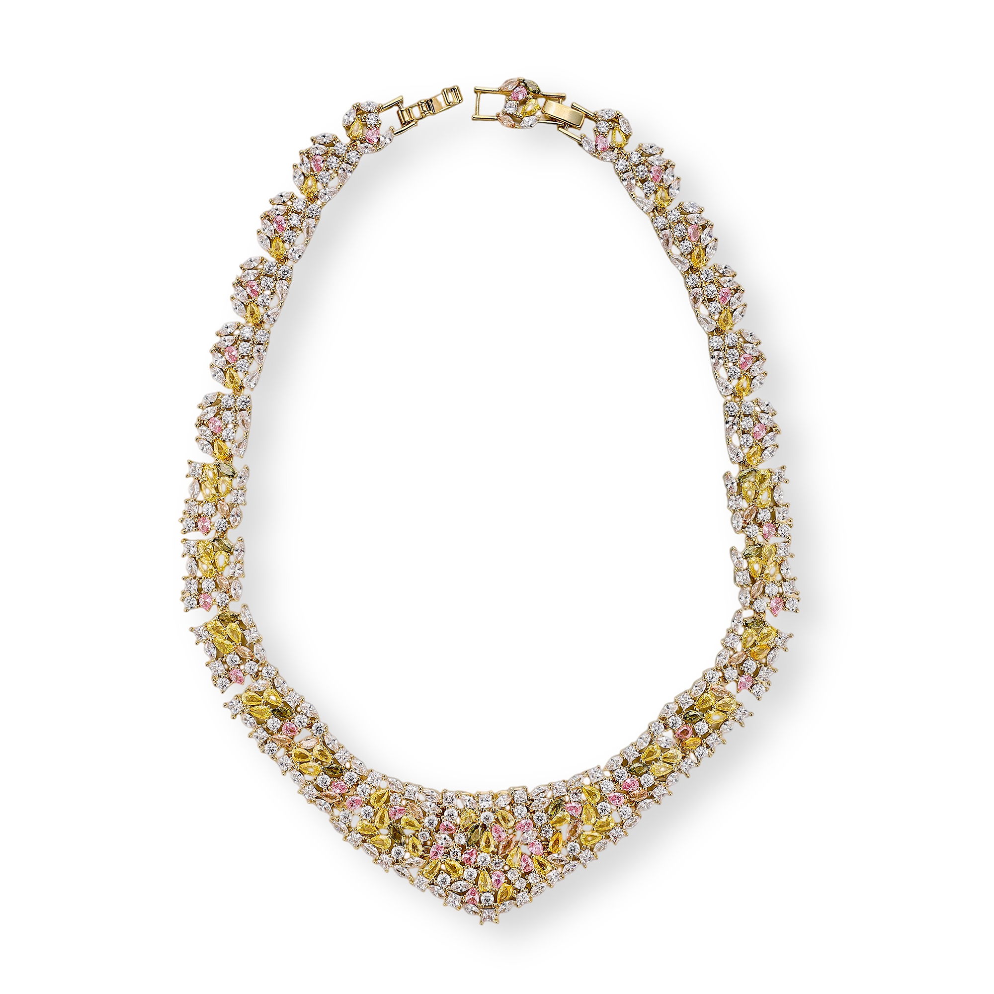 Godelieve Mixed Shape V-Contour Necklace