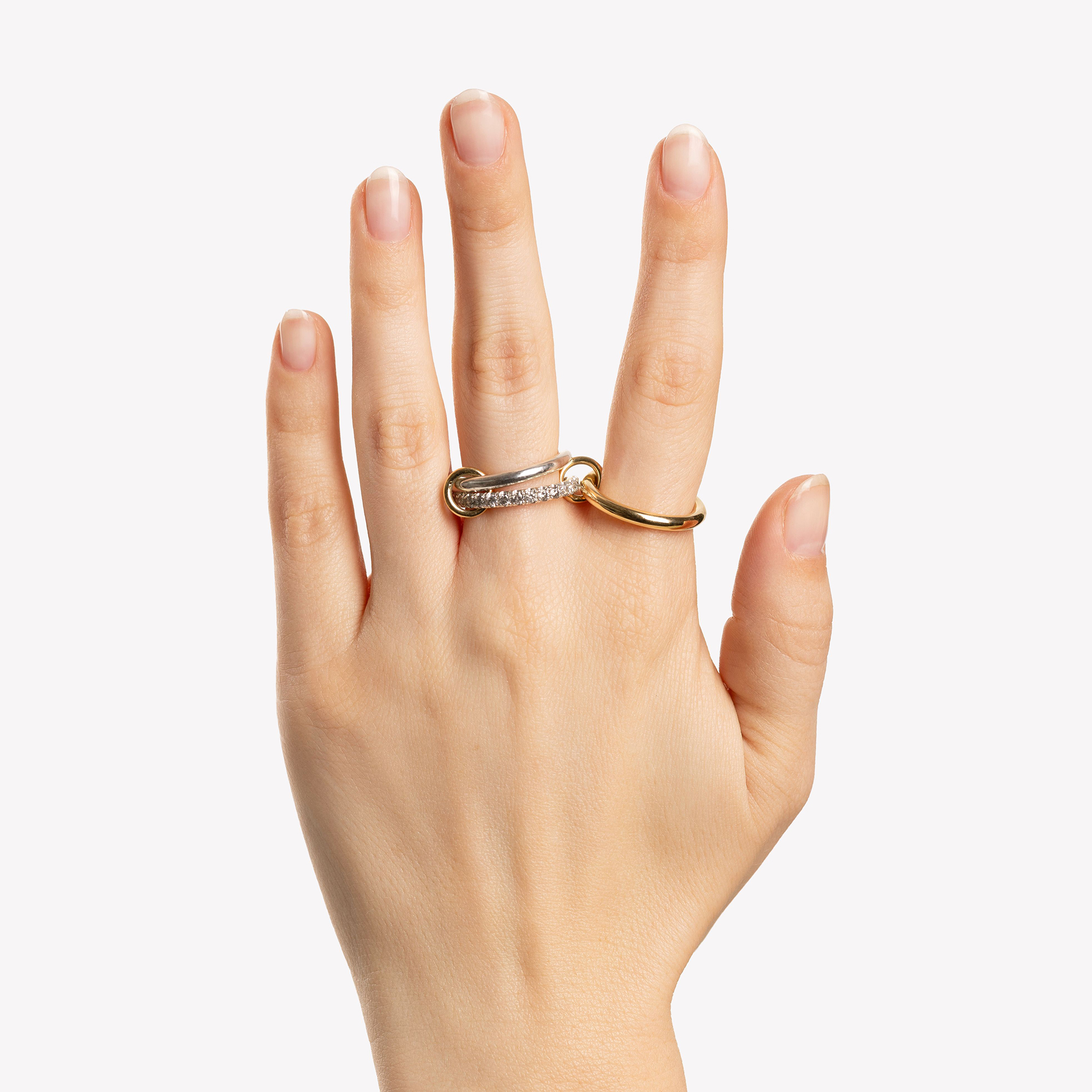 Guinevere Two-Tone Multi-Band Ring
