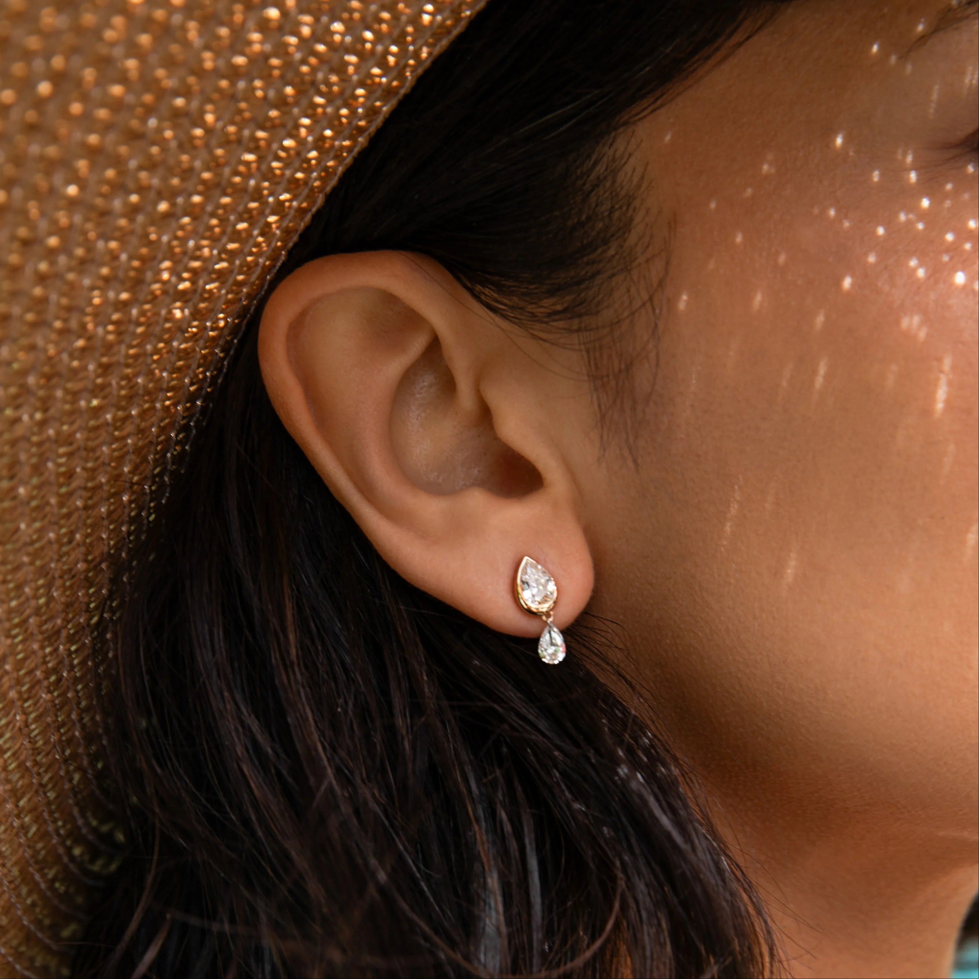 Heidemarie 18K Gold Teardrop Drop Earrings