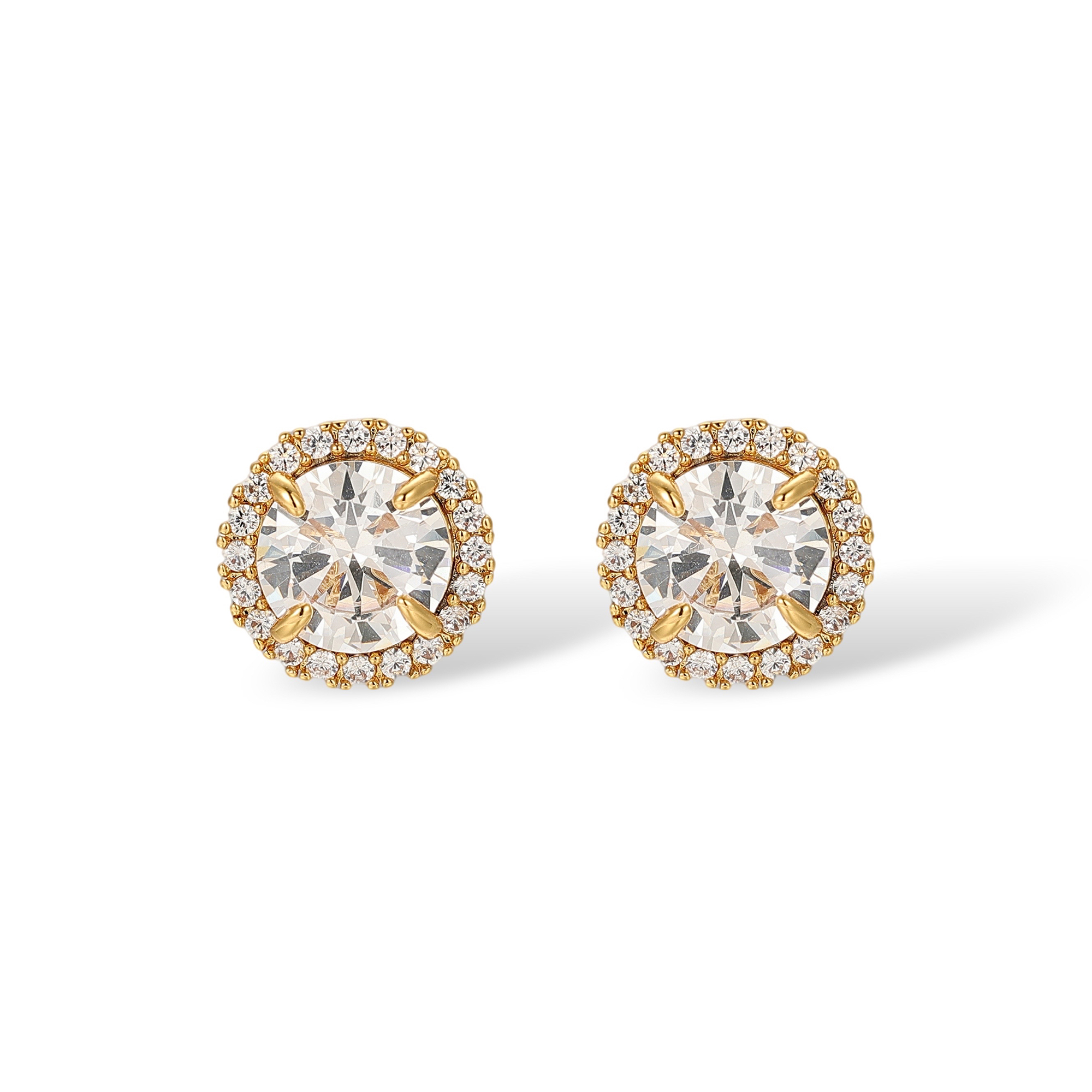 Innocence 18K Gold Round Stud Earrings
