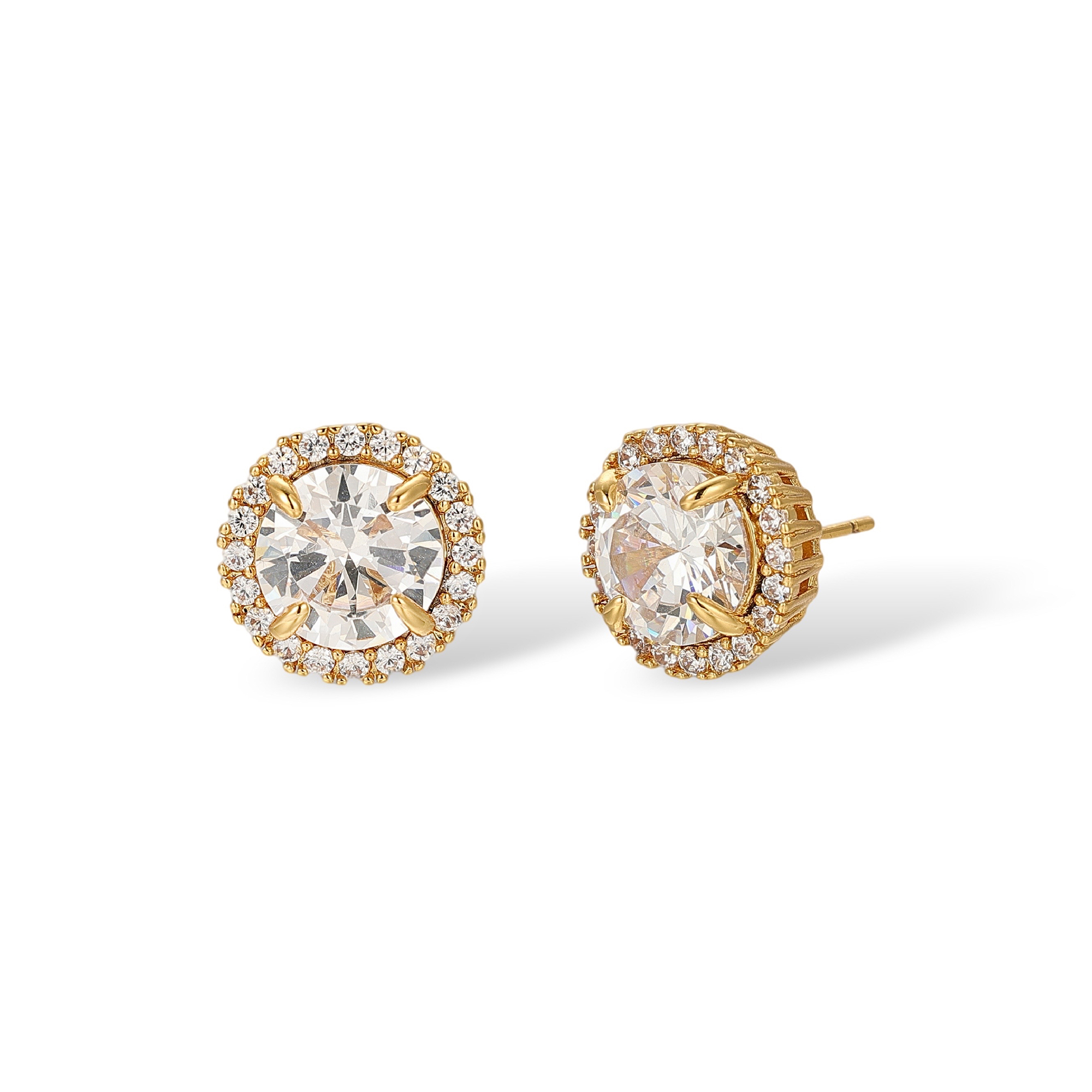 Innocence 18K Gold Round Stud Earrings