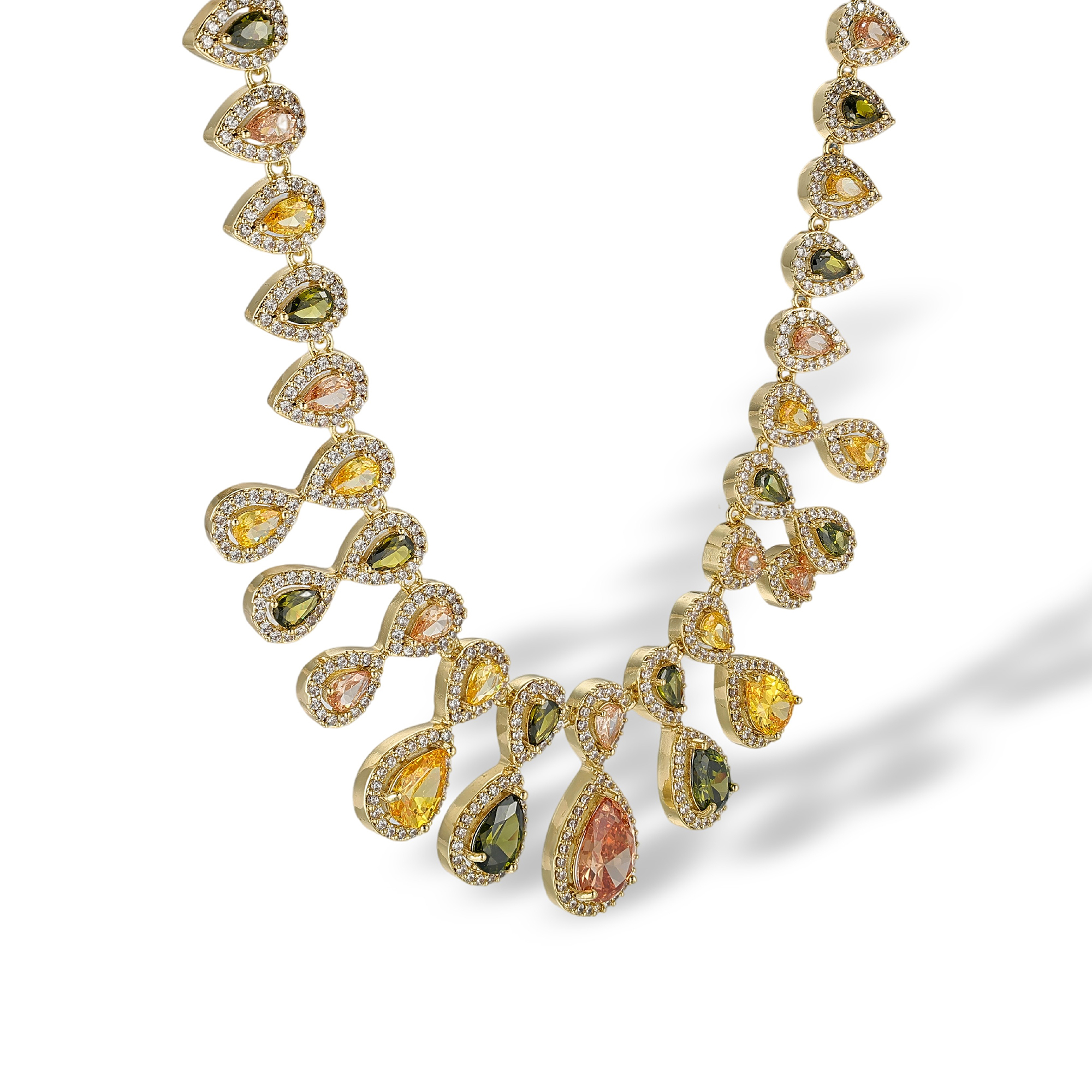Iphigenia Teardrop Fringe Necklace