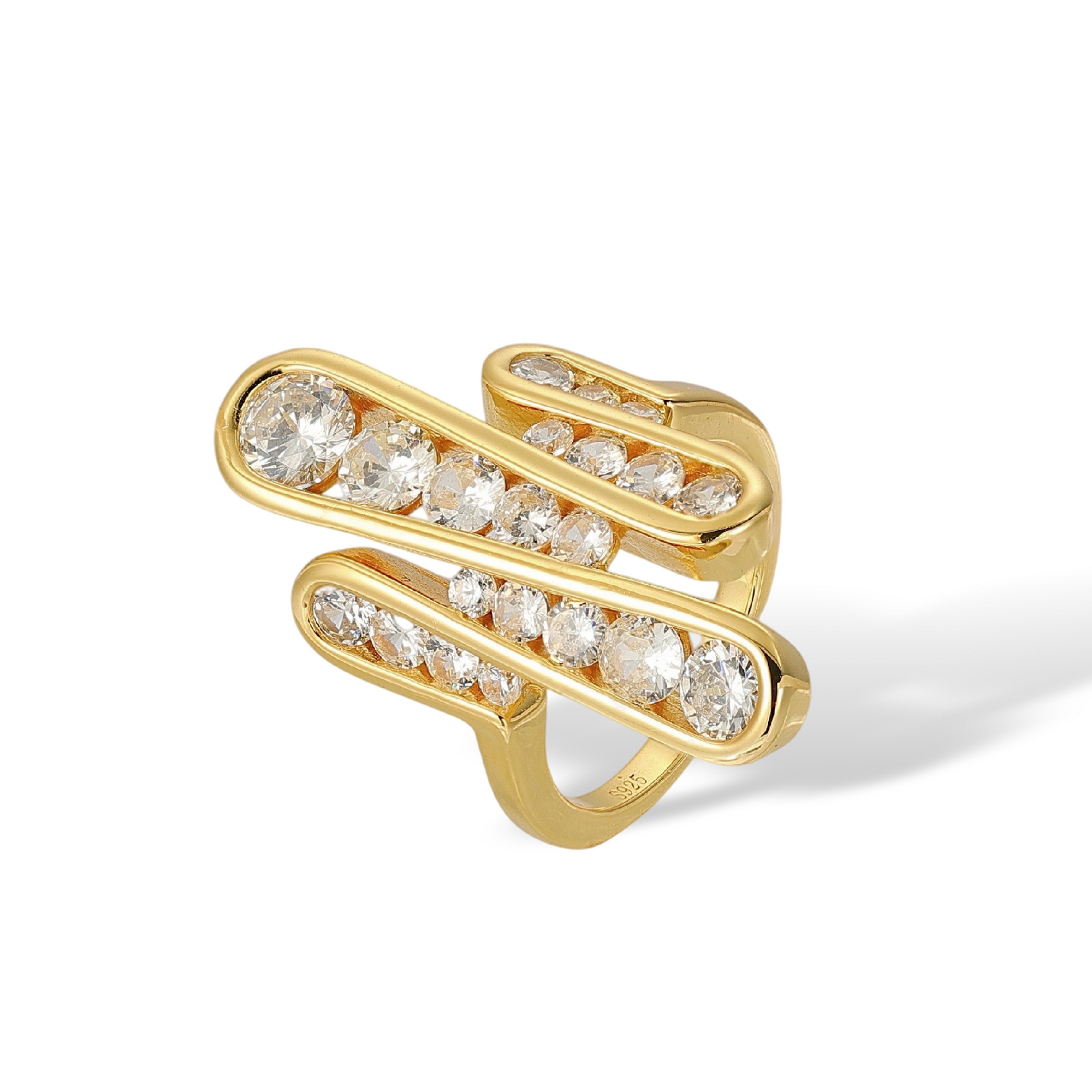 Isabeau 18K Gold Fluid Wave Ring