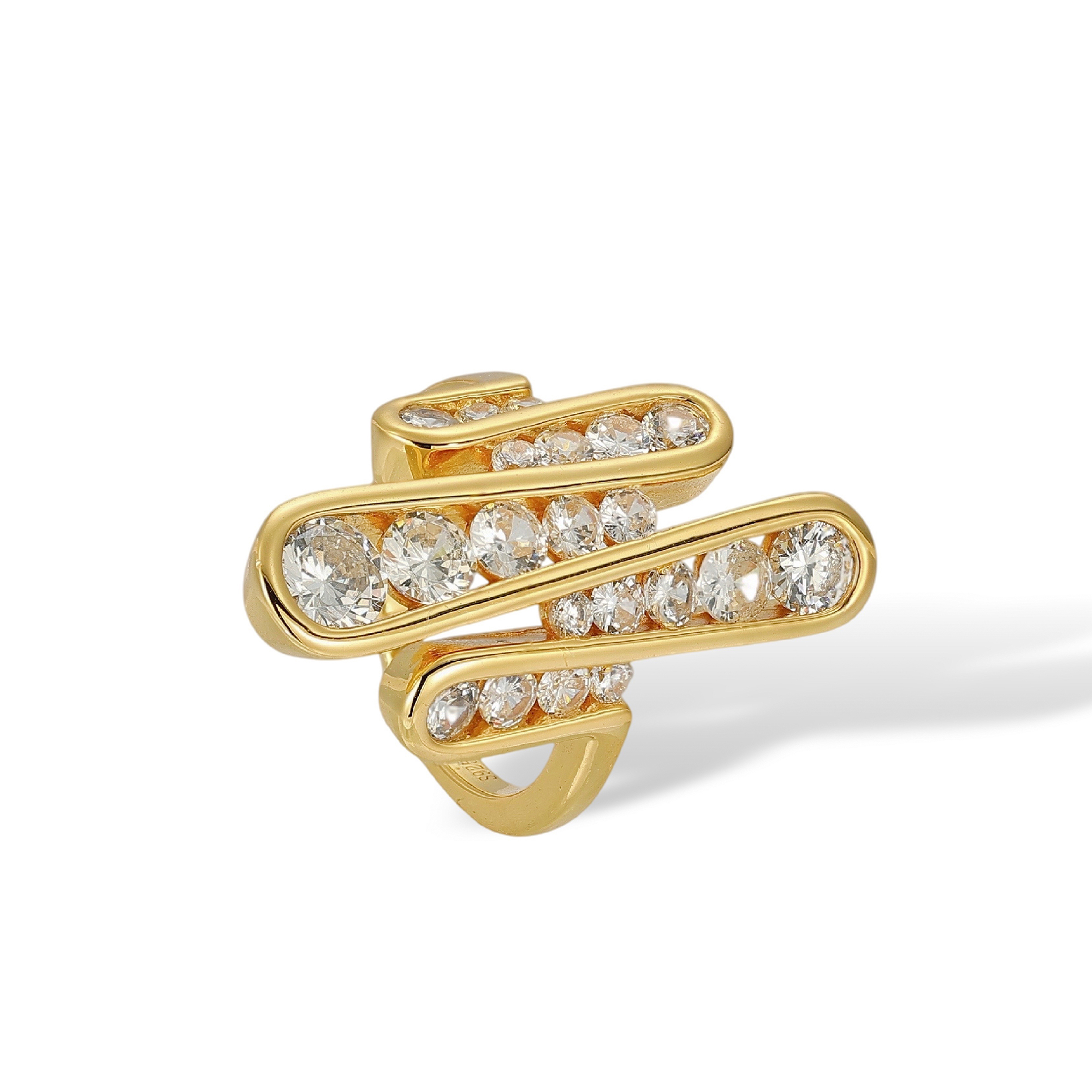 Isabeau 18K Gold Fluid Wave Ring