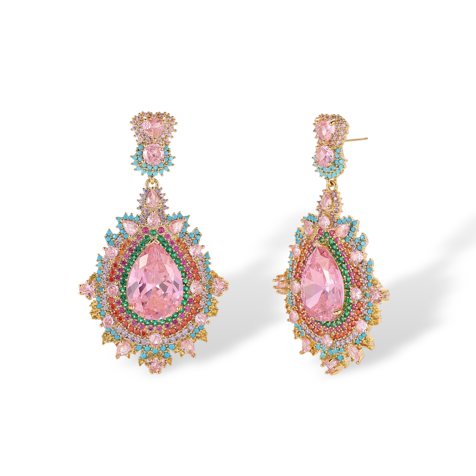 Iseult Multicolor Teardrop Drop Earrings