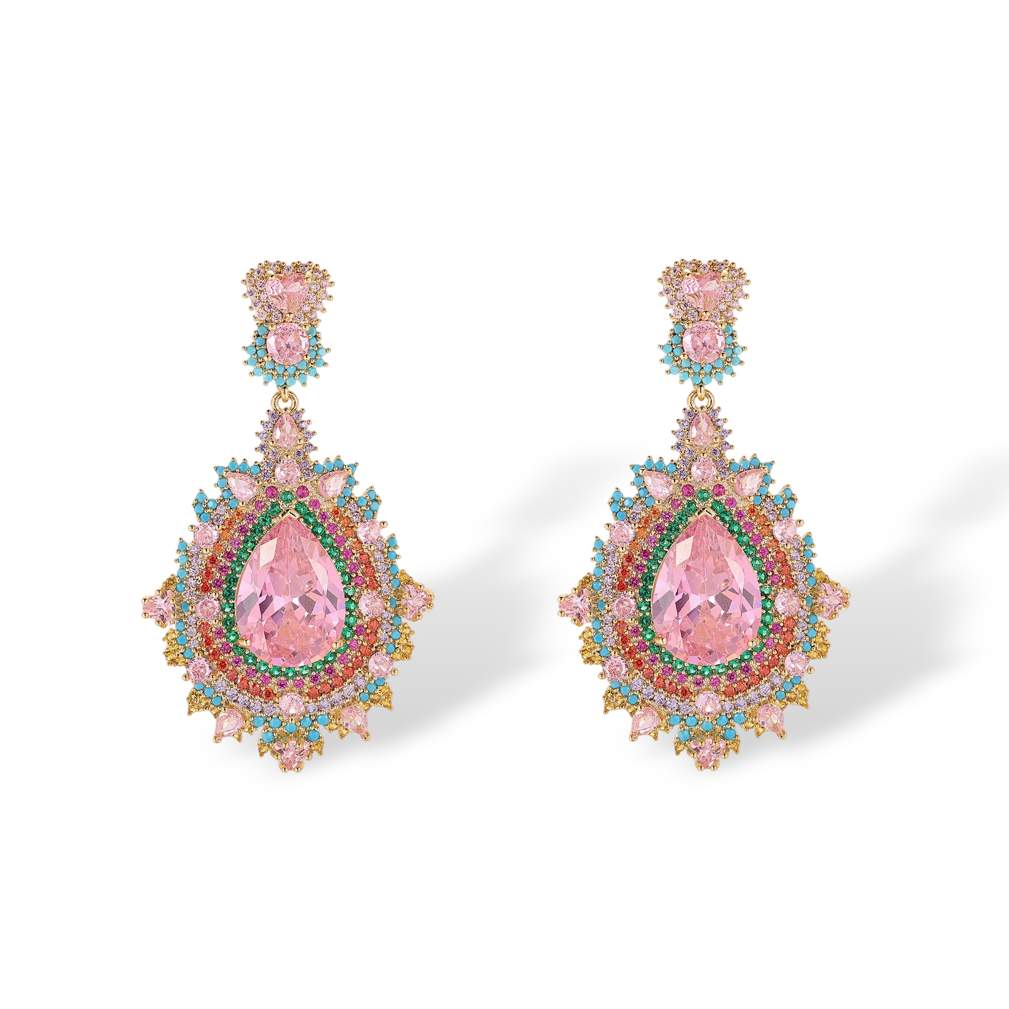 Iseult Multicolor Teardrop Drop Earrings