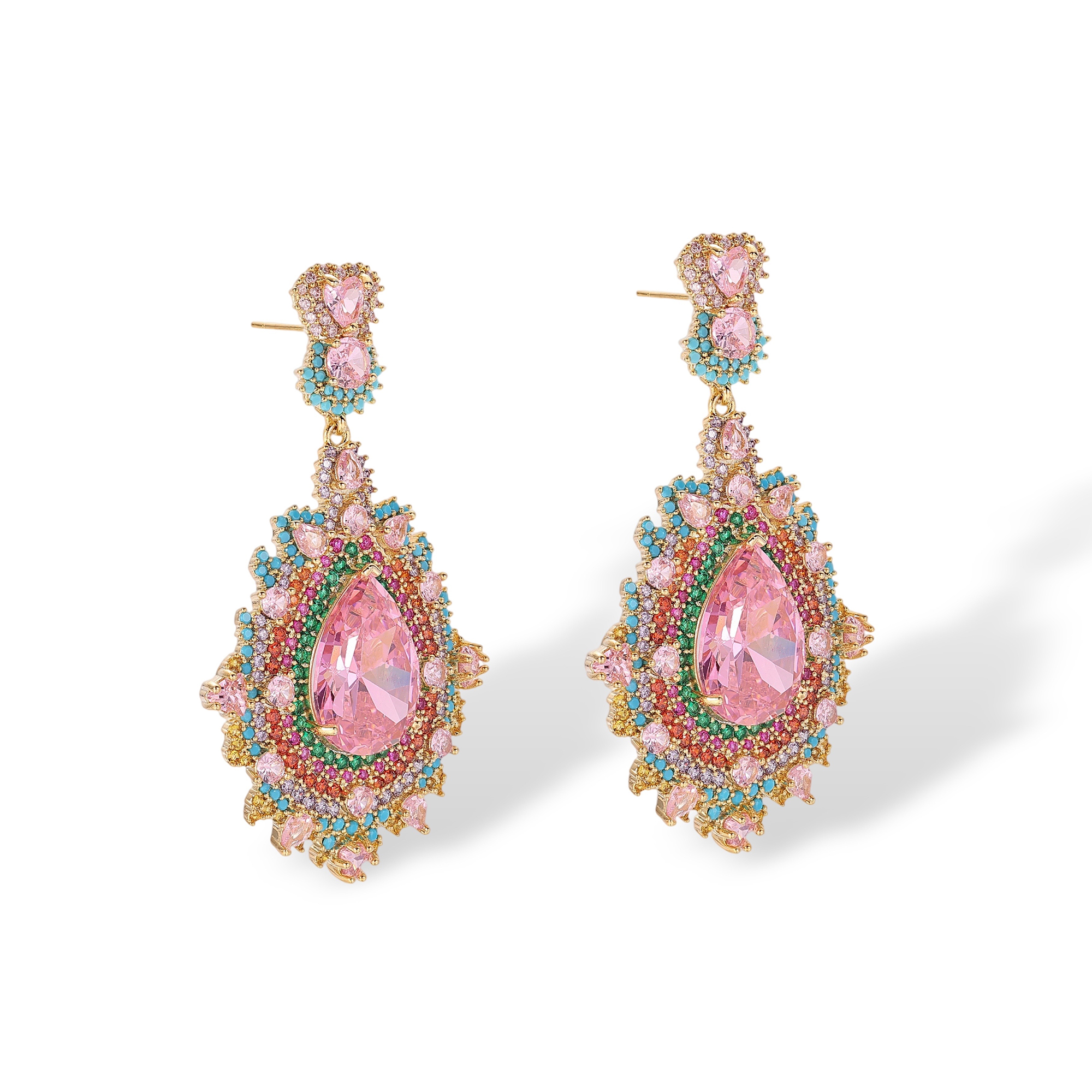 Iseult Multicolor Teardrop Drop Earrings
