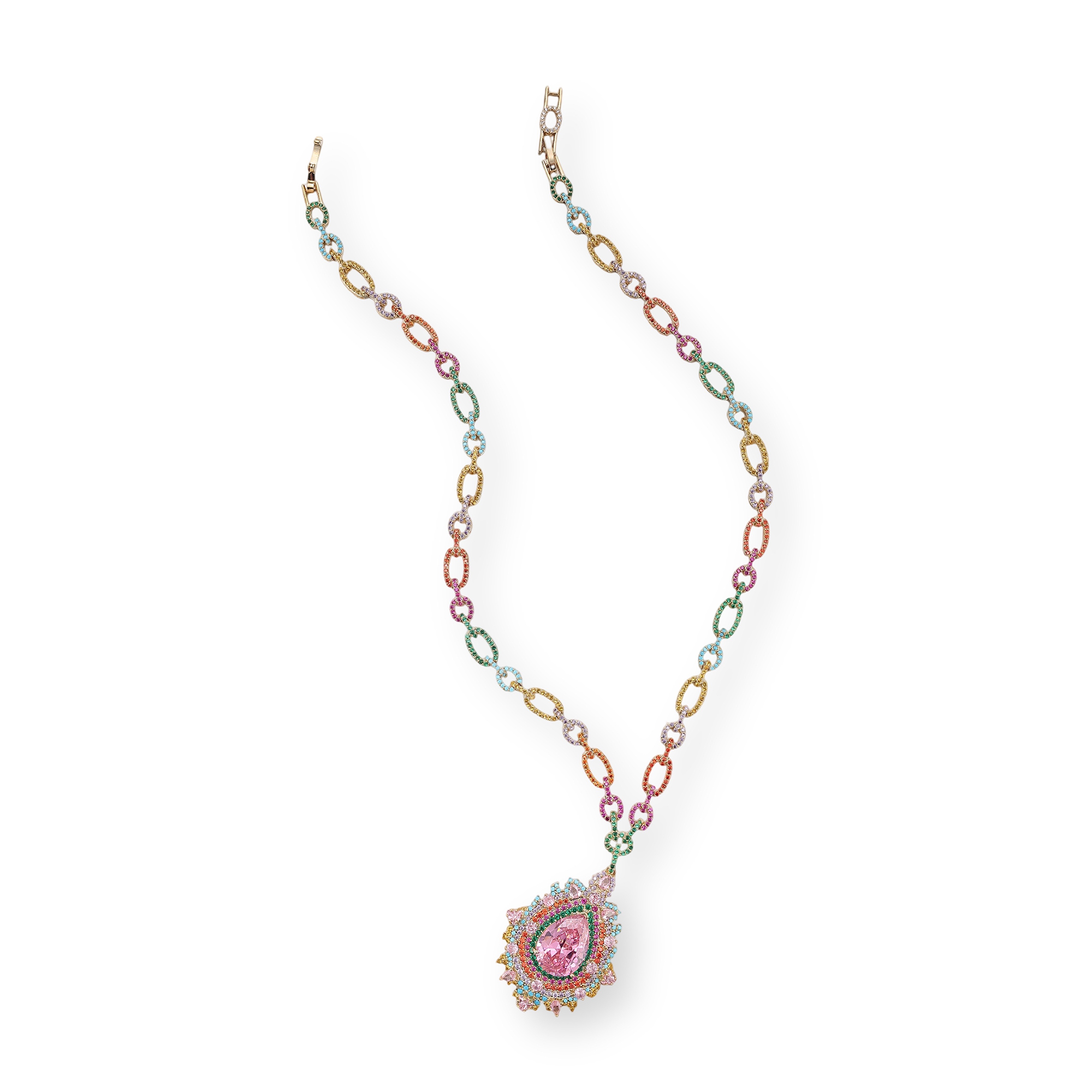 Iseult Multicolor Teardrop Necklace