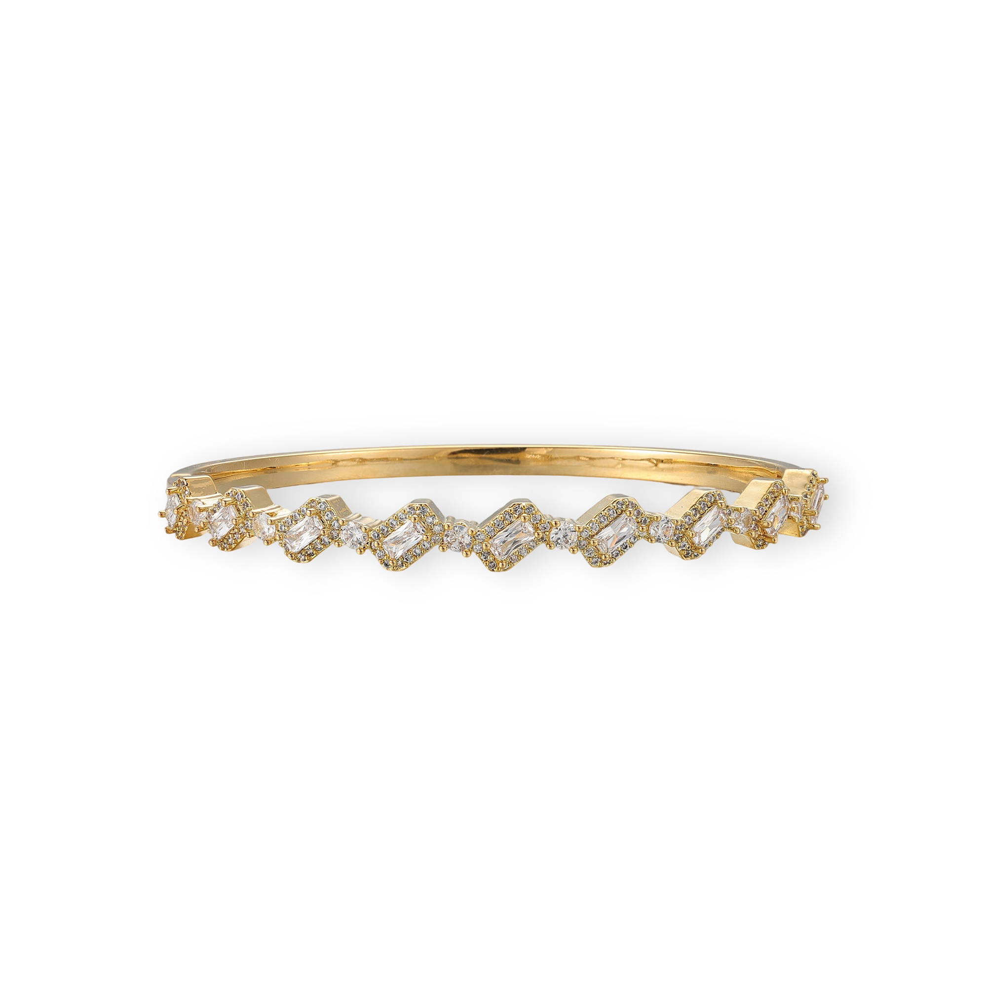 Jovite 14K Gold Baguette Bangle