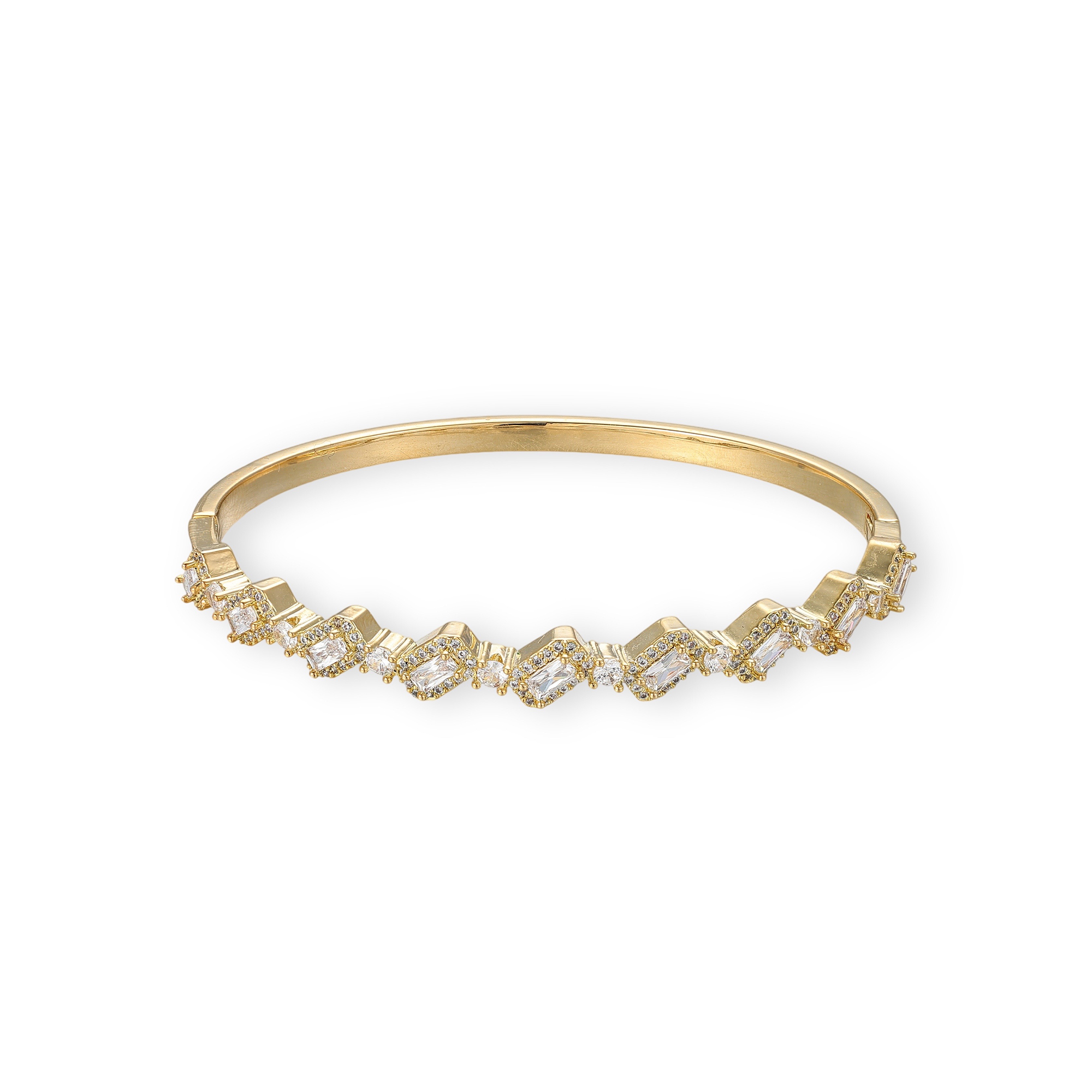 Jovite 14K Gold Baguette Bangle