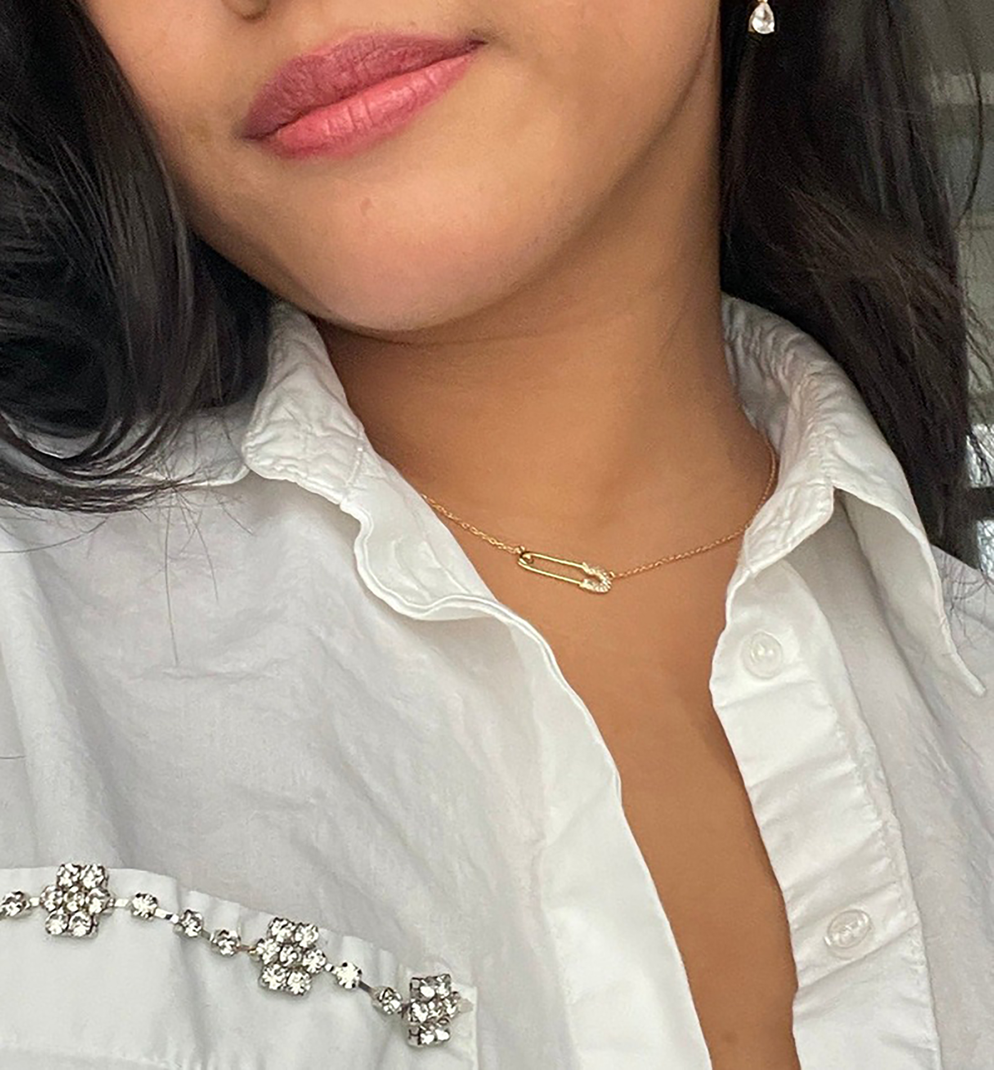 Juditha 18K Gold Pin Necklace