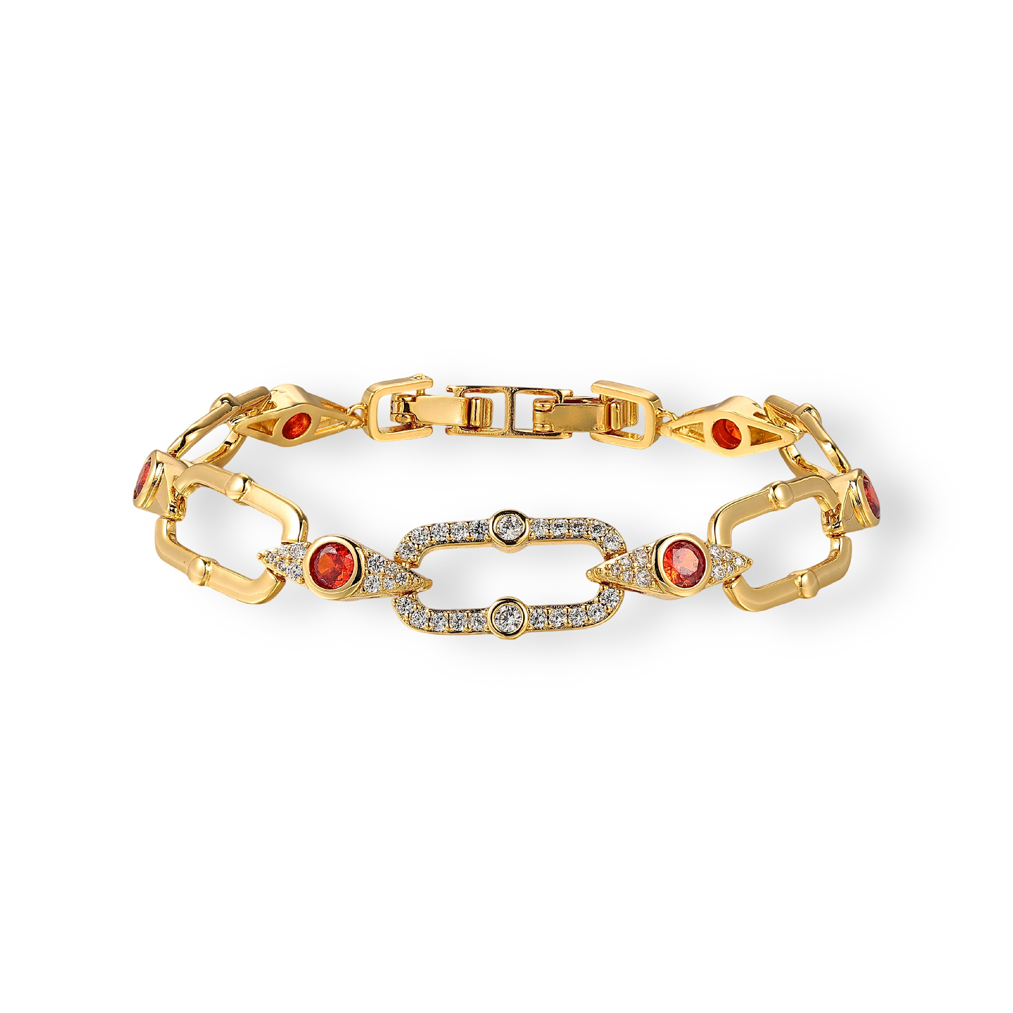 Juliennette 18K Gold Oval Link Bracelet