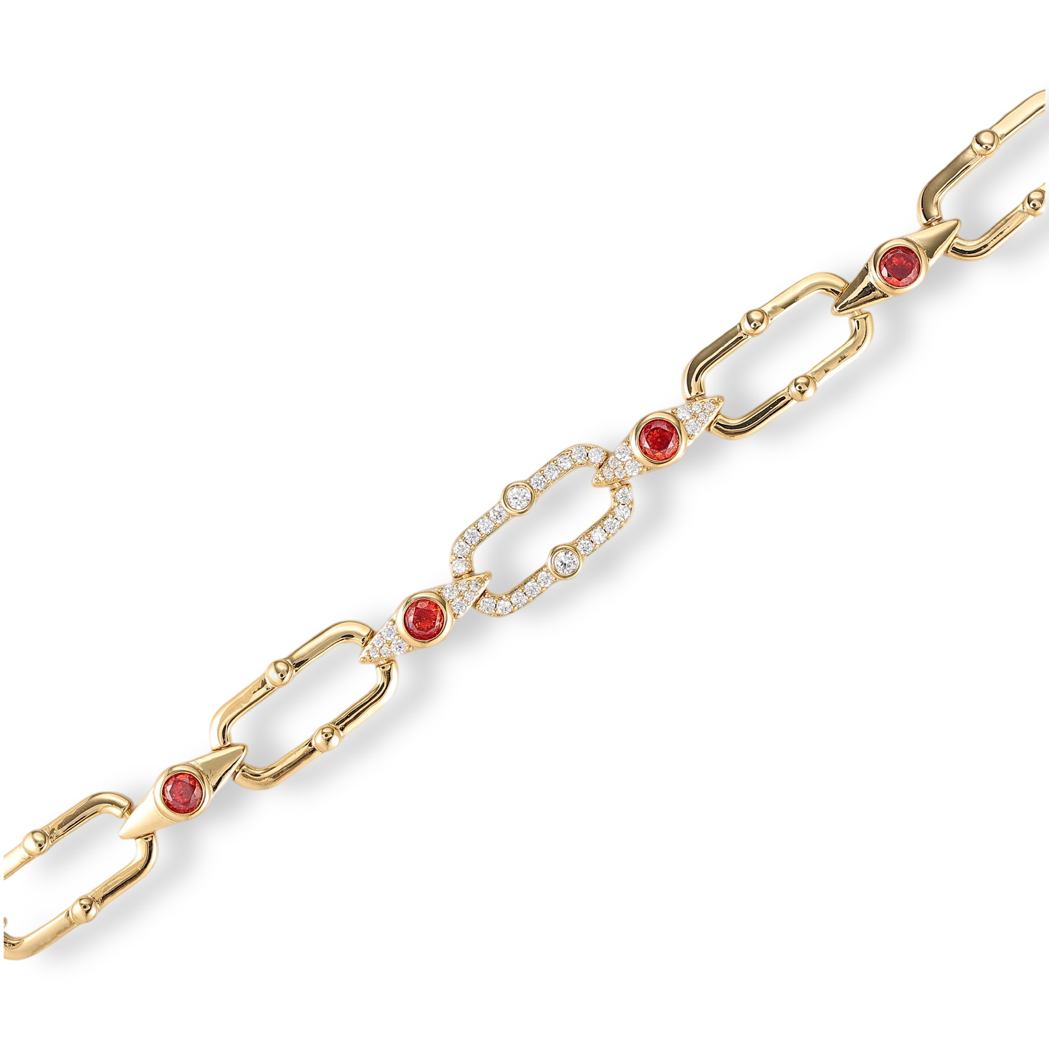 Juliennette 18K Gold Oval Link Bracelet