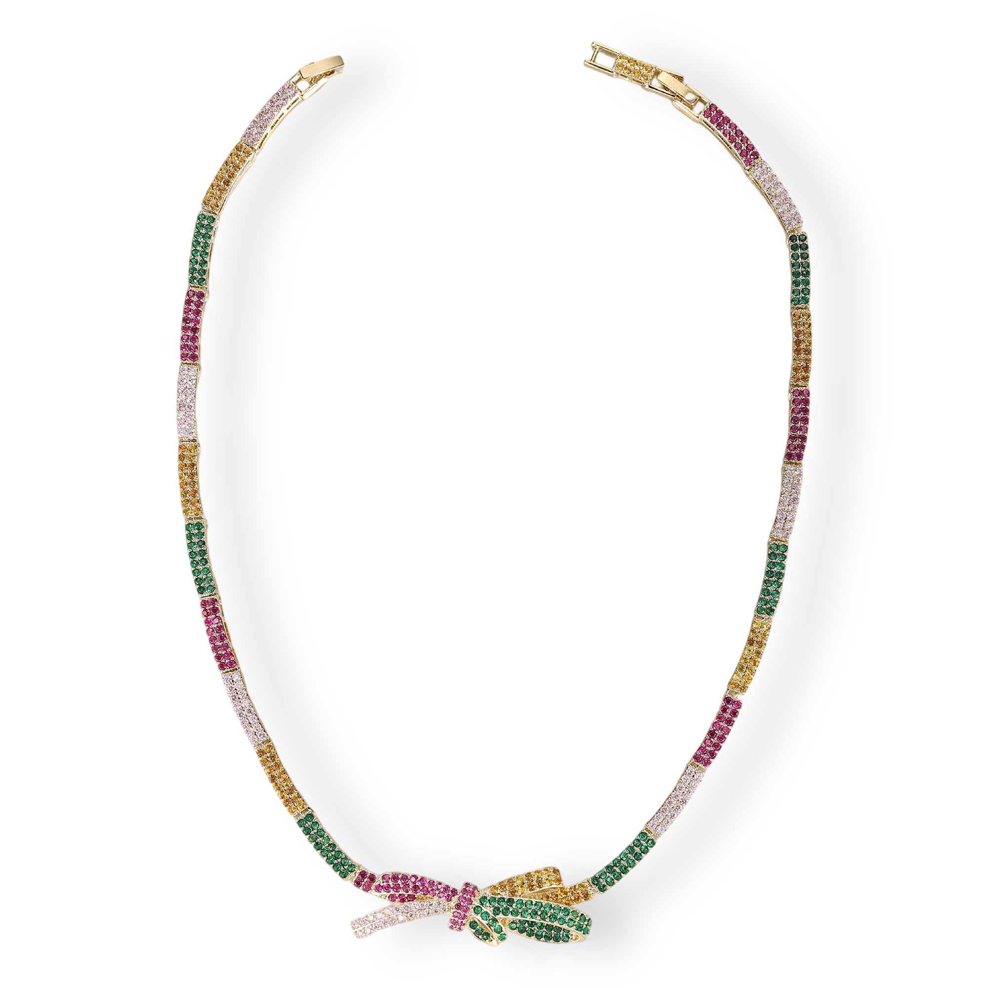 Karis Multicolor Butterfly Bow Necklace