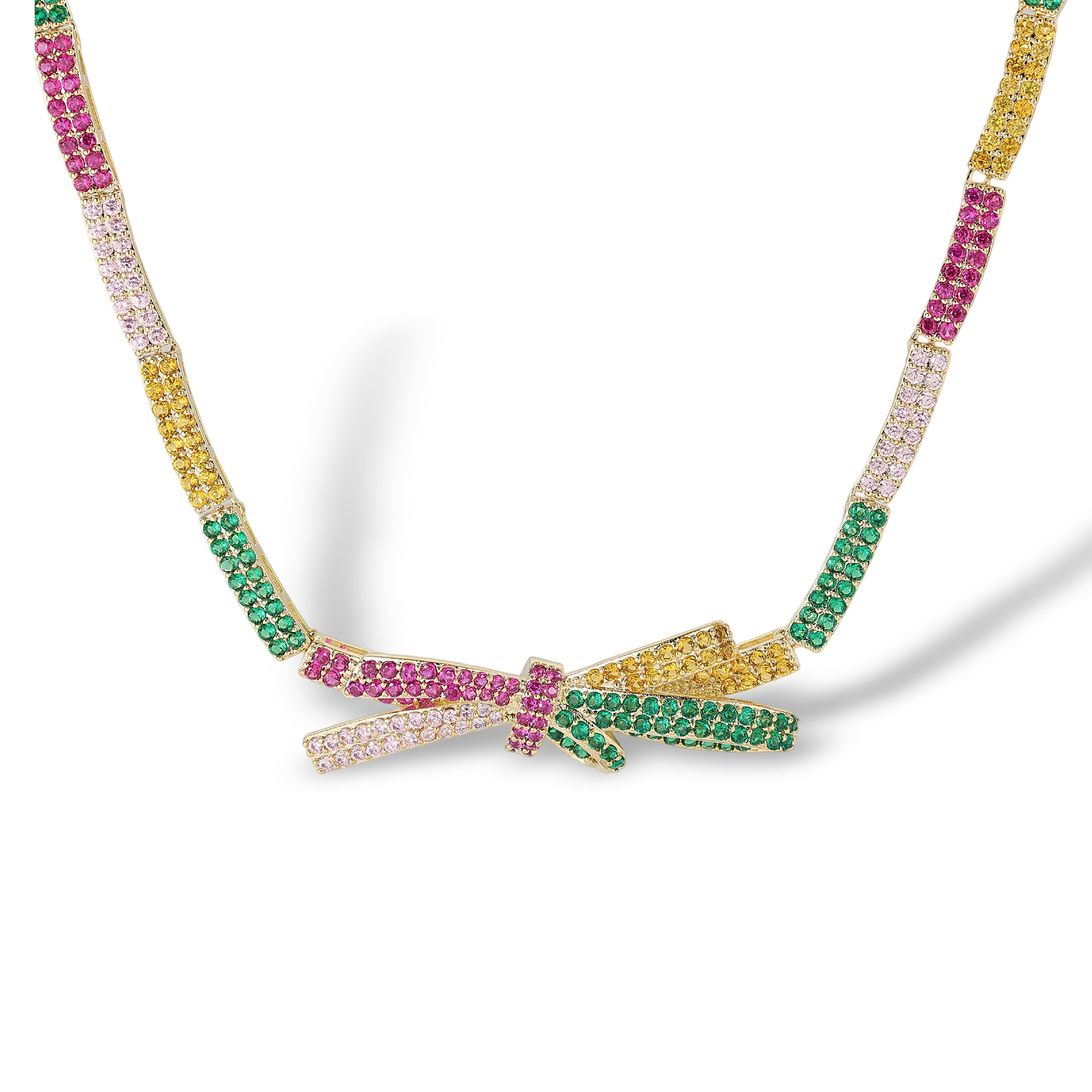 Karis Multicolor Butterfly Bow Necklace