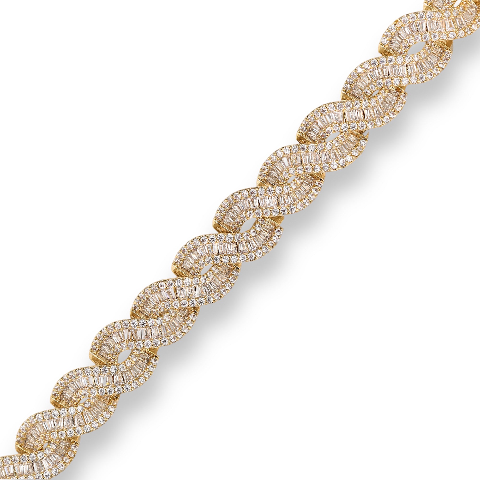 Klarissa 14K Gold Interlocking Wave Bracelet