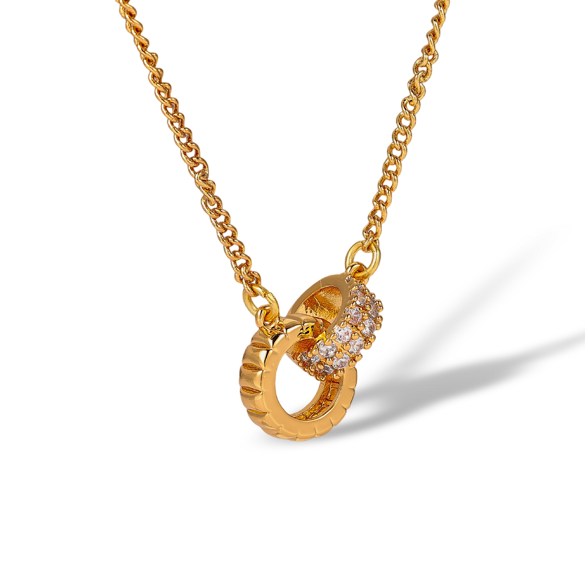 Lucrezia 18K Gold Interlocking Scalloped Circle Necklace