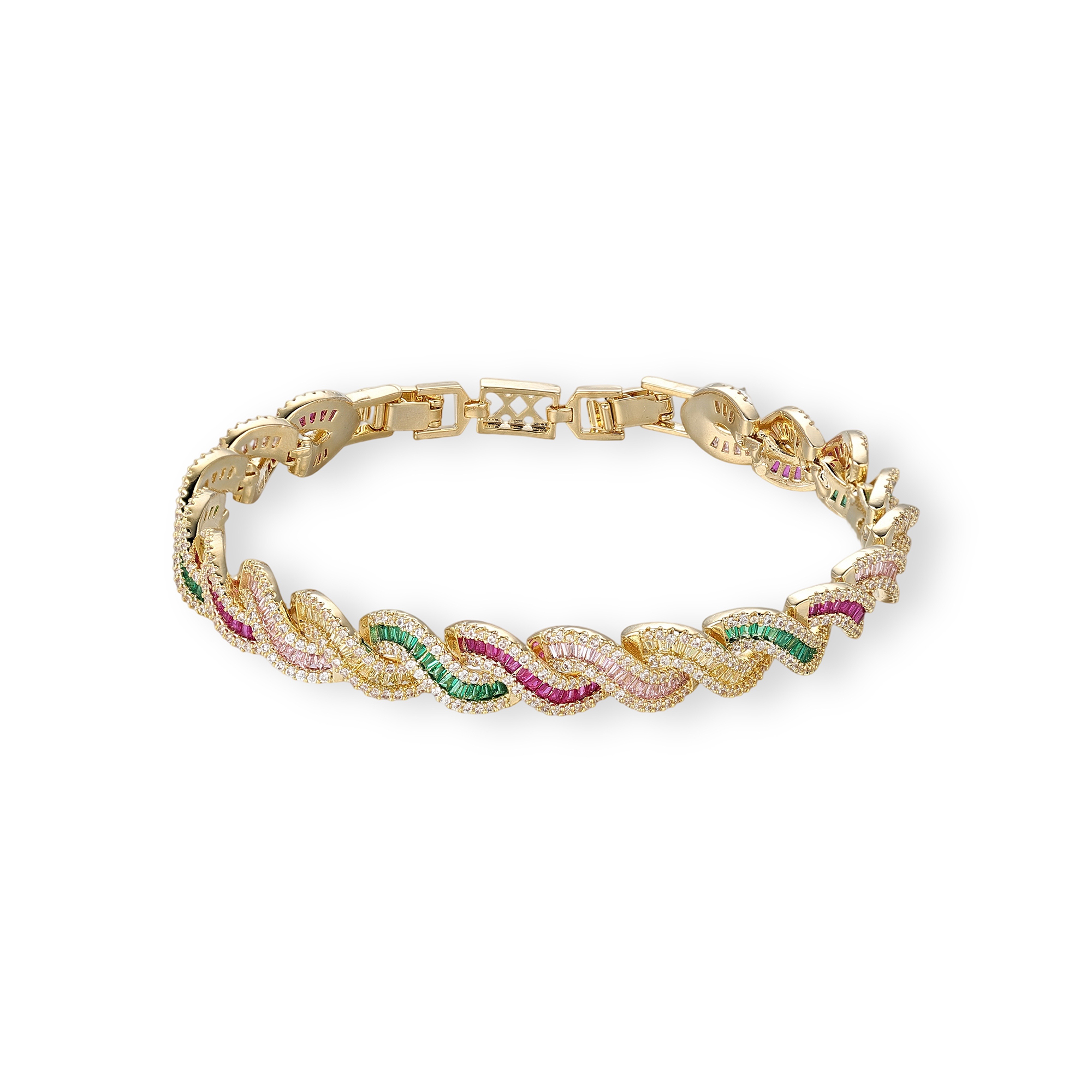 Madalène Multicolor Twisted Cable Wave Bracelet