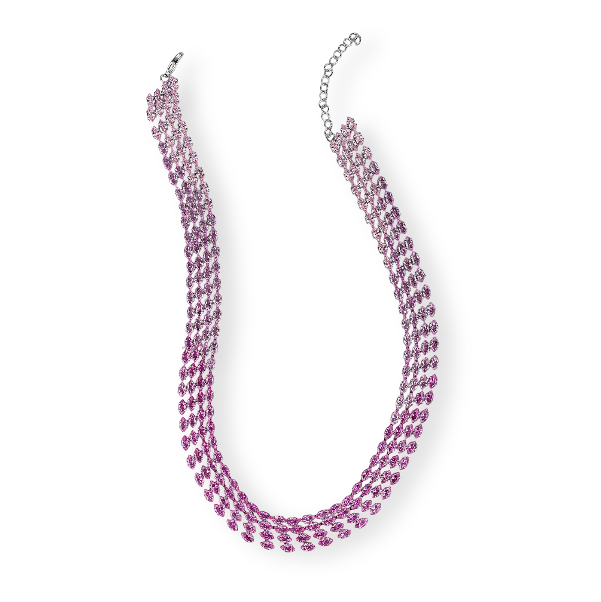 Madrigal Pink Marquise Mesh Necklace
