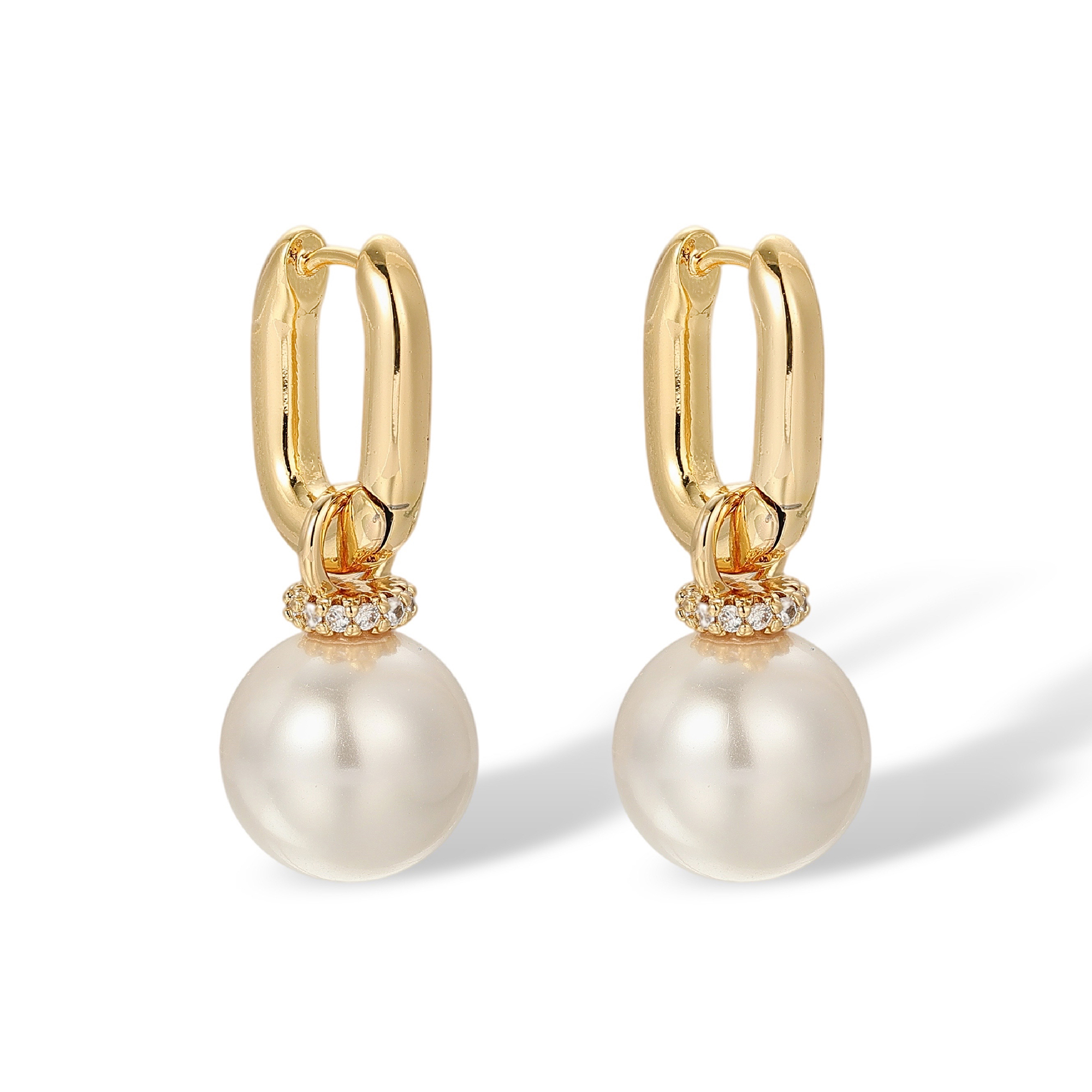 Marcelline 14K Gold Sphere Pearl Earrings