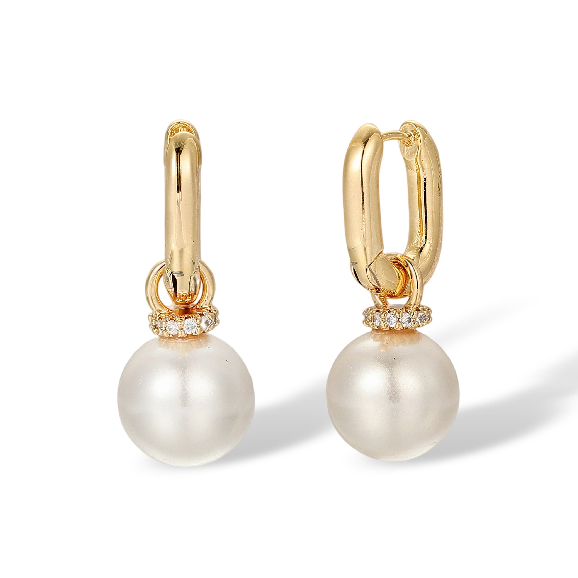 Marcelline 14K Gold Sphere Pearl Earrings