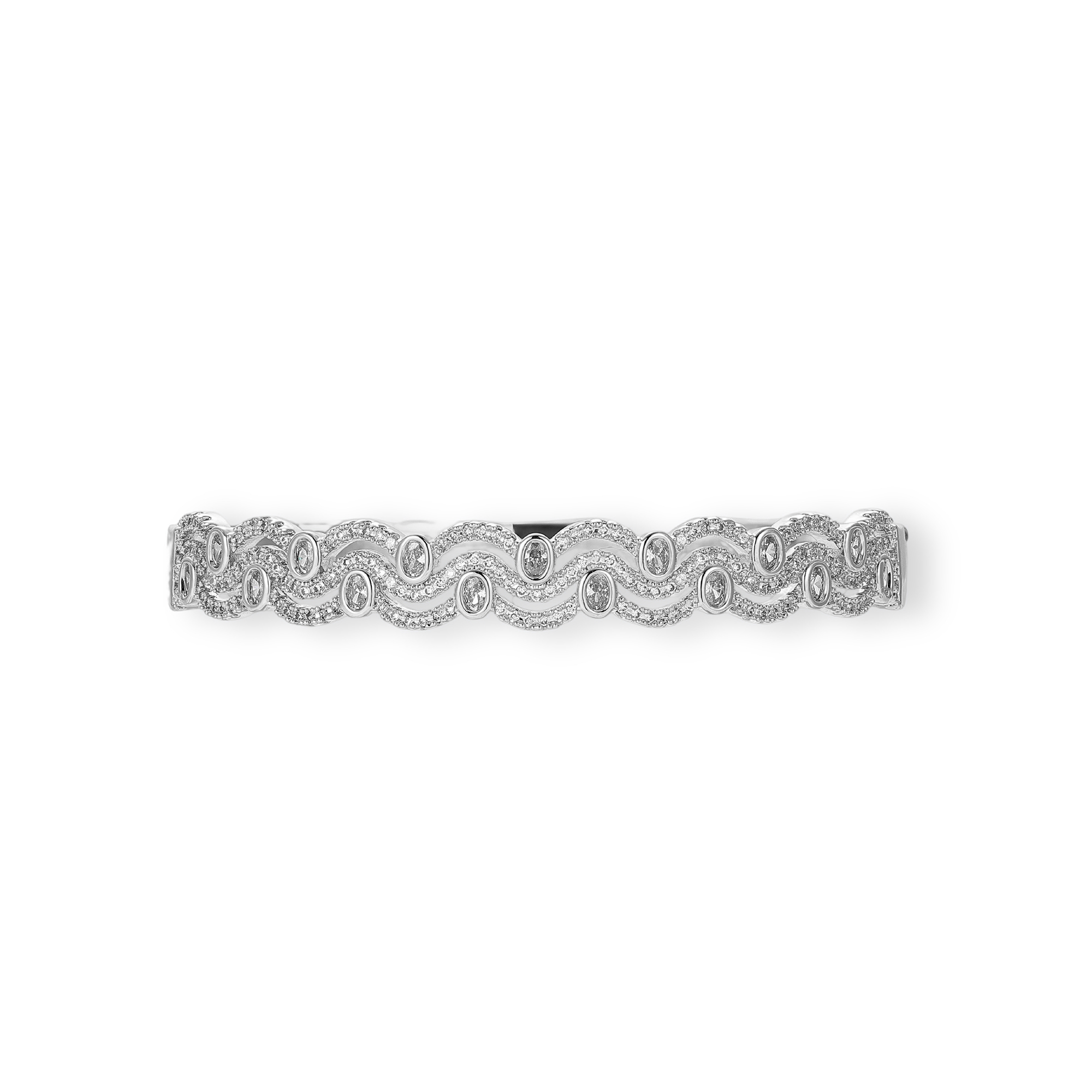 Margarita 16K Gold Scalloped Wave Bangle